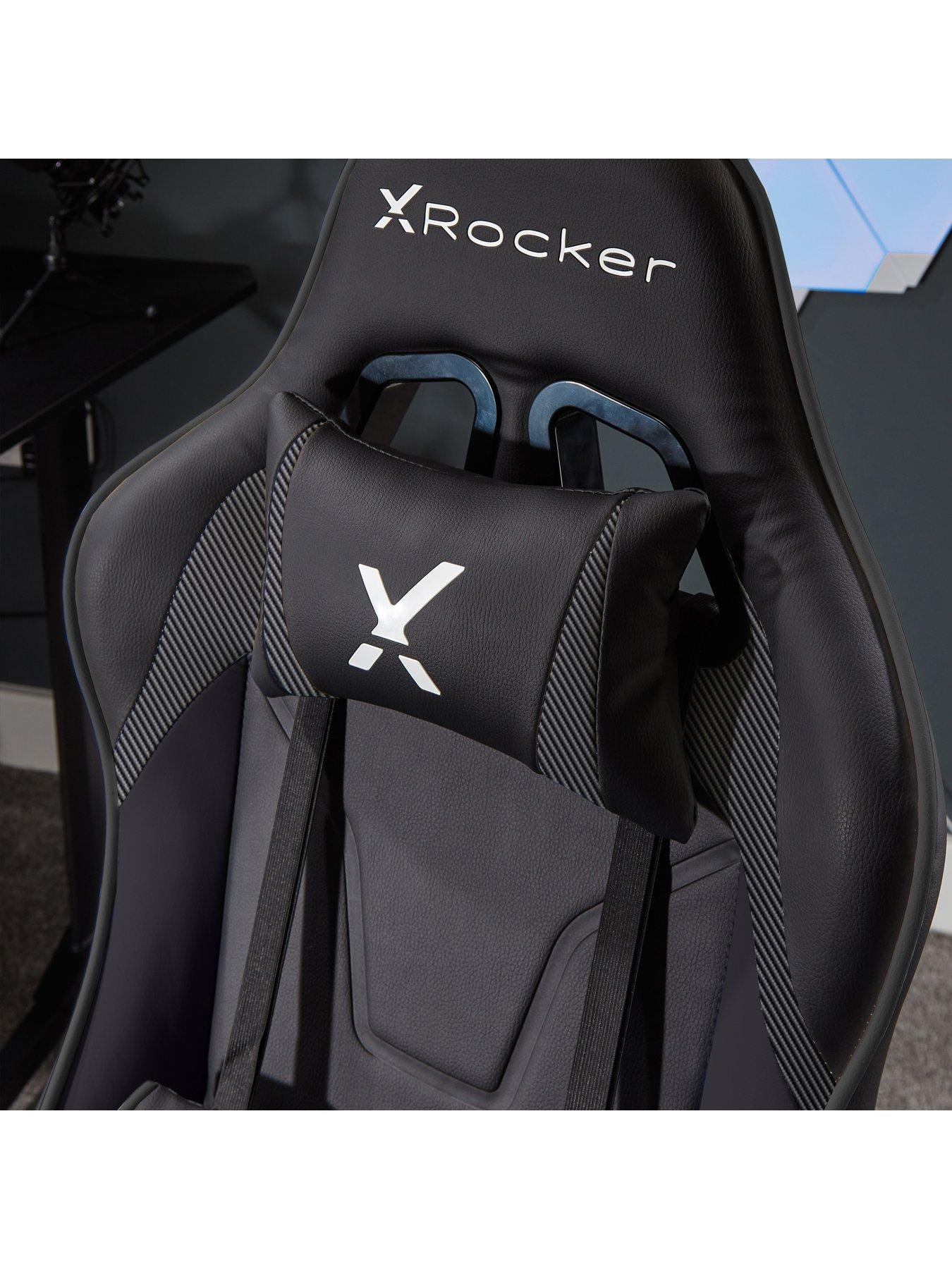  image of x-rocker-agility-junior-pc-office-gaming-chair-new-carbon-black