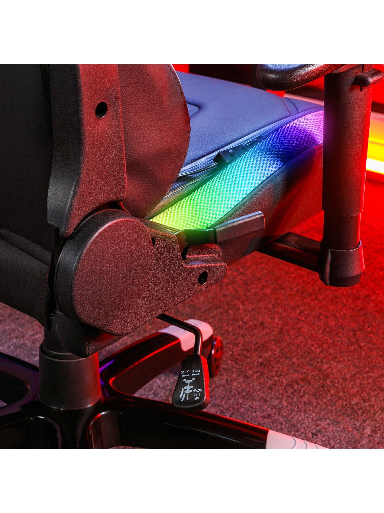 Image 5 of 7 of X Rocker Agility Junior PC Office Gaming Chair with App Controlled LED Lights - Black