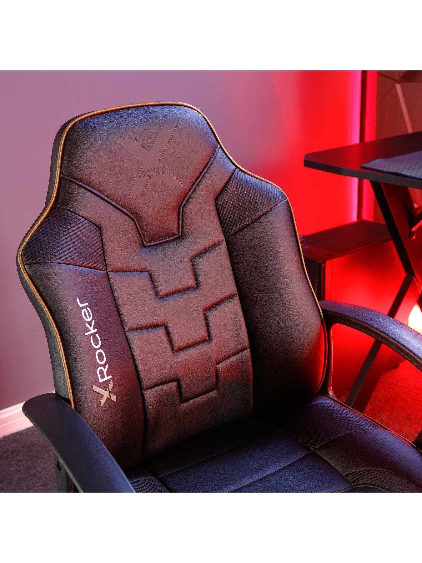 X Rocker Saturn Mid-Back Esport Gaming Chair - Black / Gold | Littlewoods