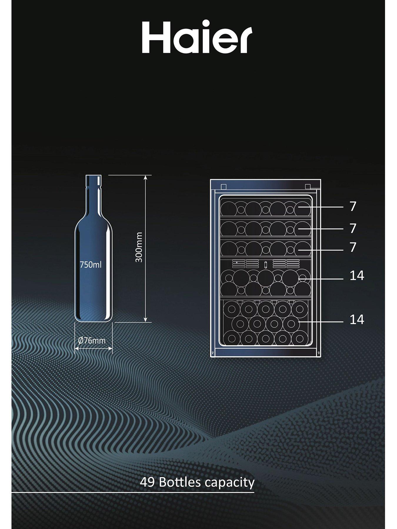  image of haier-hws84ga-49-bottle-wine-cooler-single-zonenbspf-rated-black
