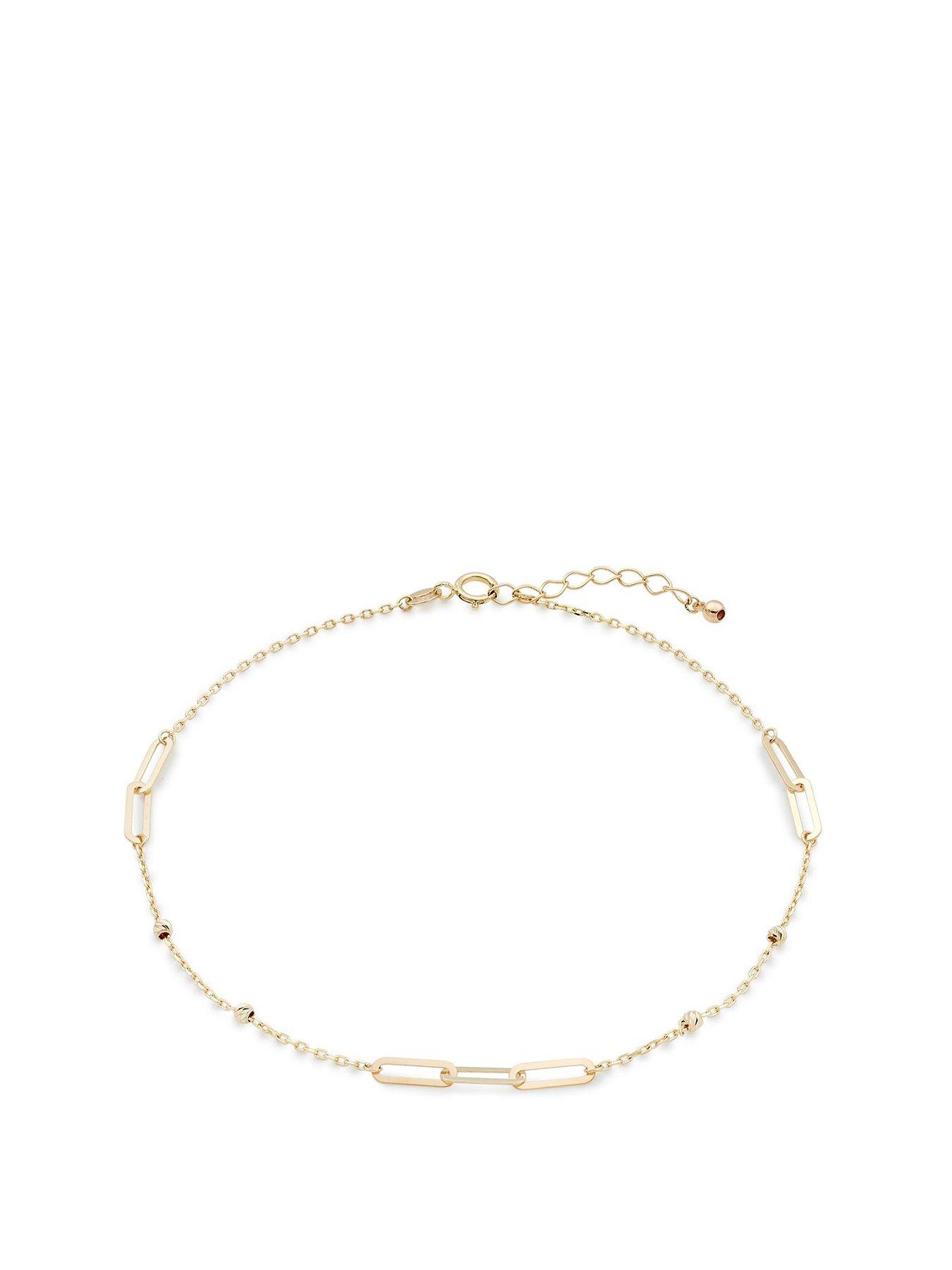 undefined 9ct Yellow Gold Link Anklet