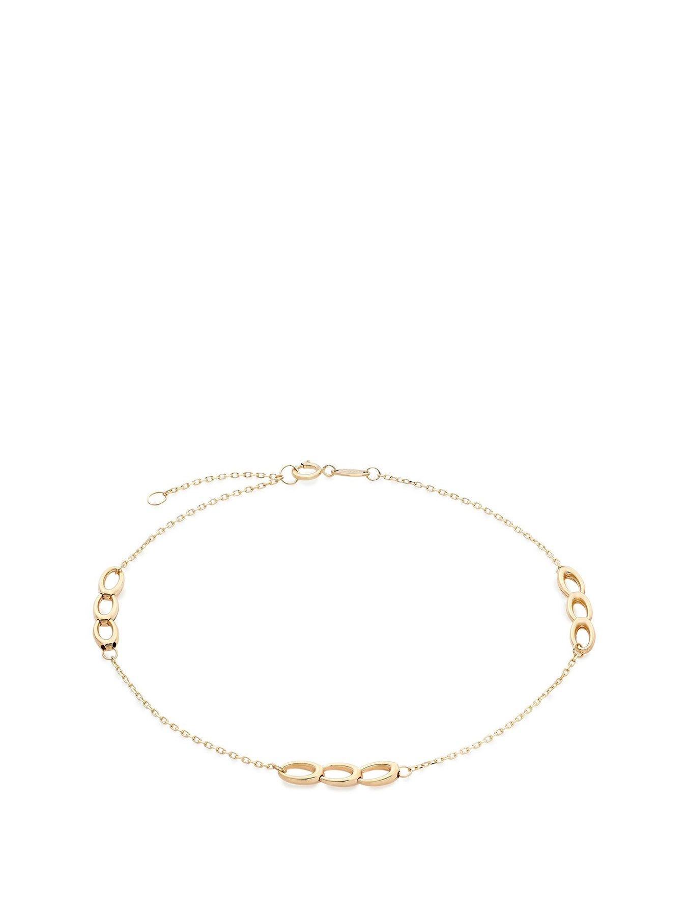 beaverbrooks-9ct-yellow-gold-triple-circle-anklet