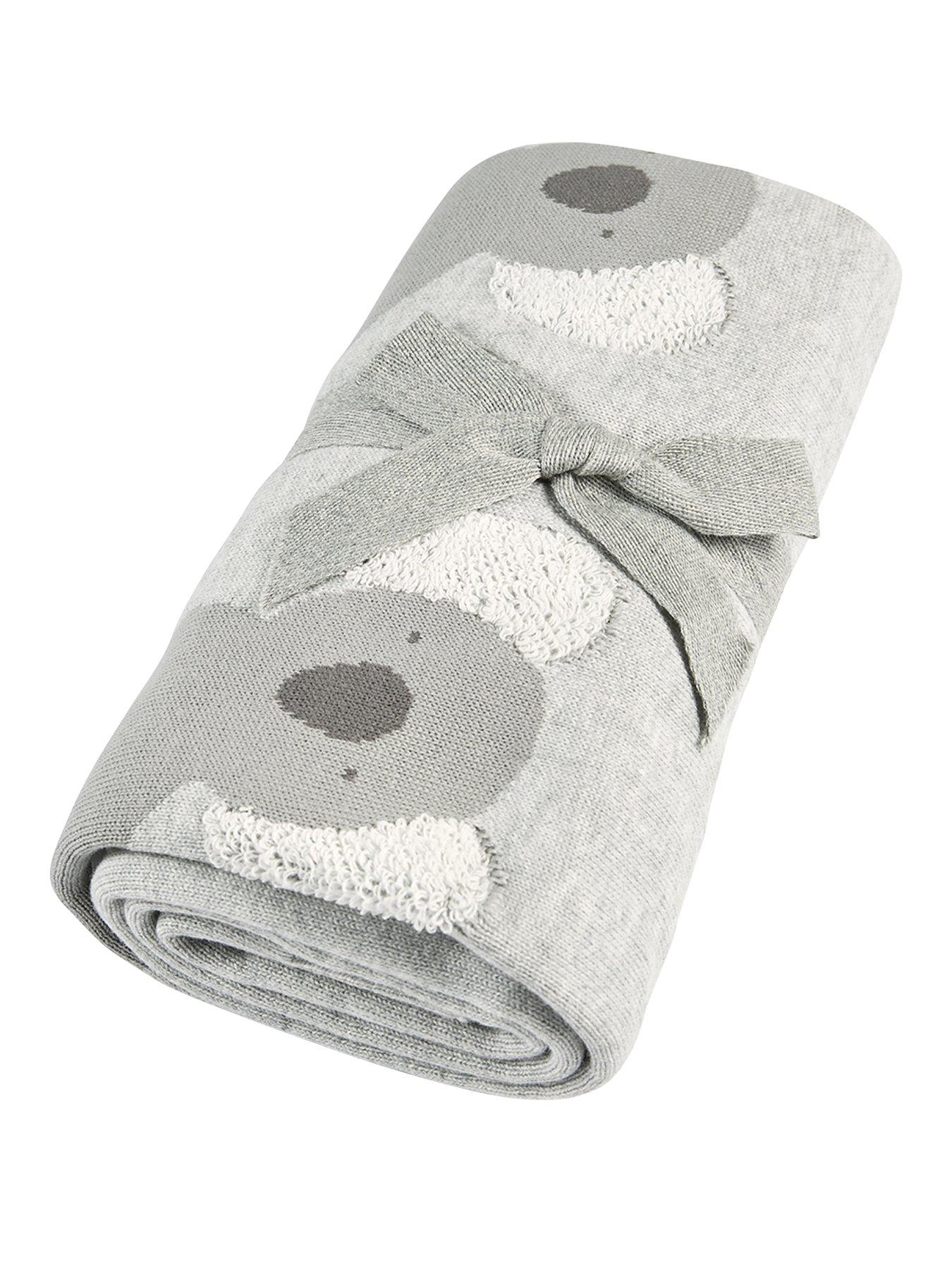undefined Nursery Knitted Blanket - Koala - Grey