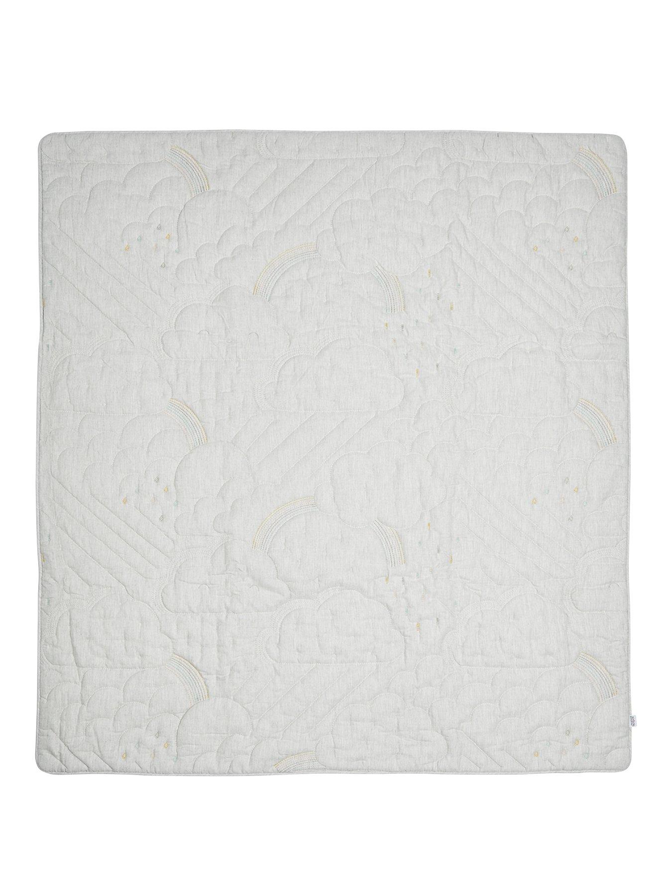  image of mamas-papas-dream-upon-a-cloud-cotbedcot-quilt--grey