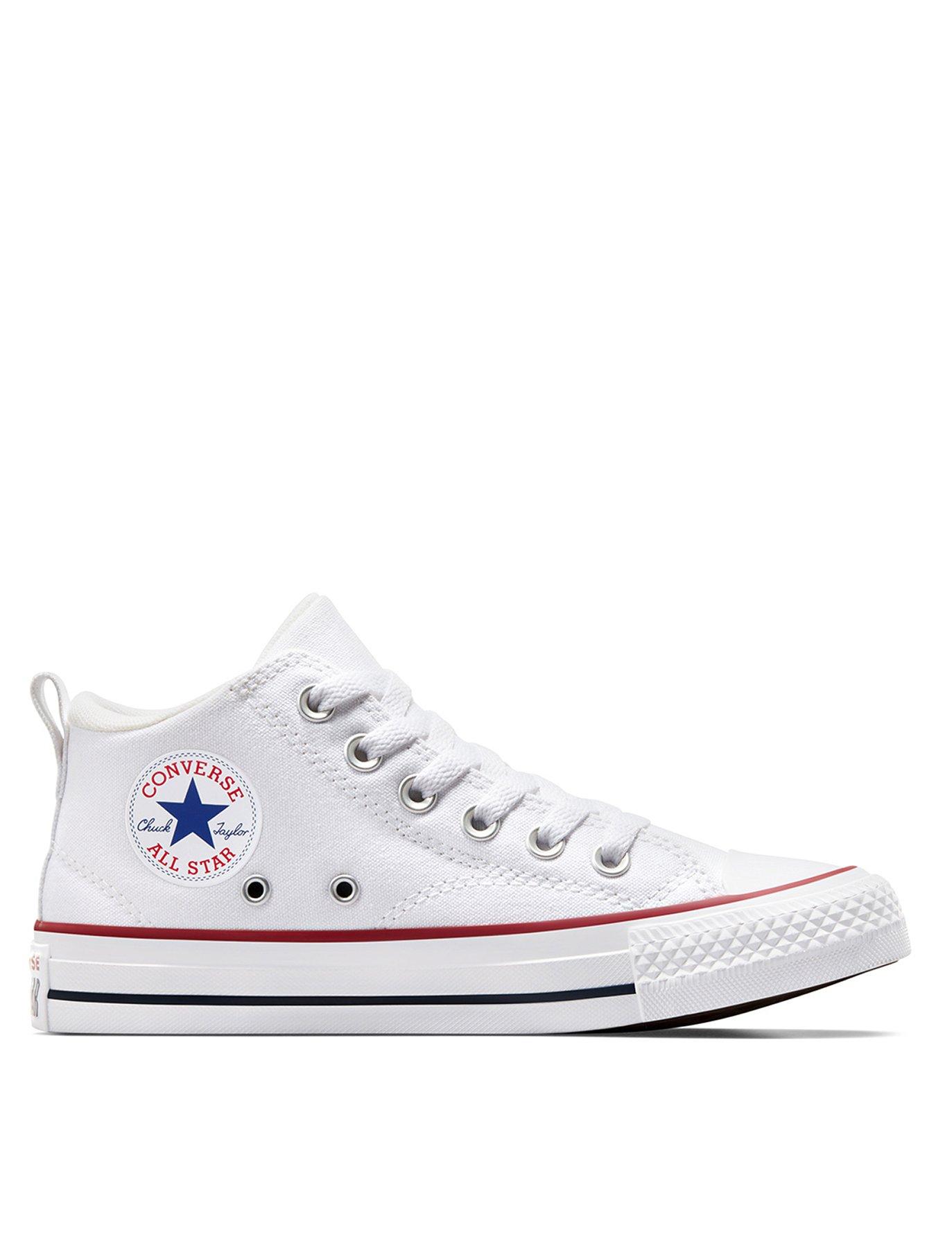 undefined Boys Junior Mid Top Trainers - White