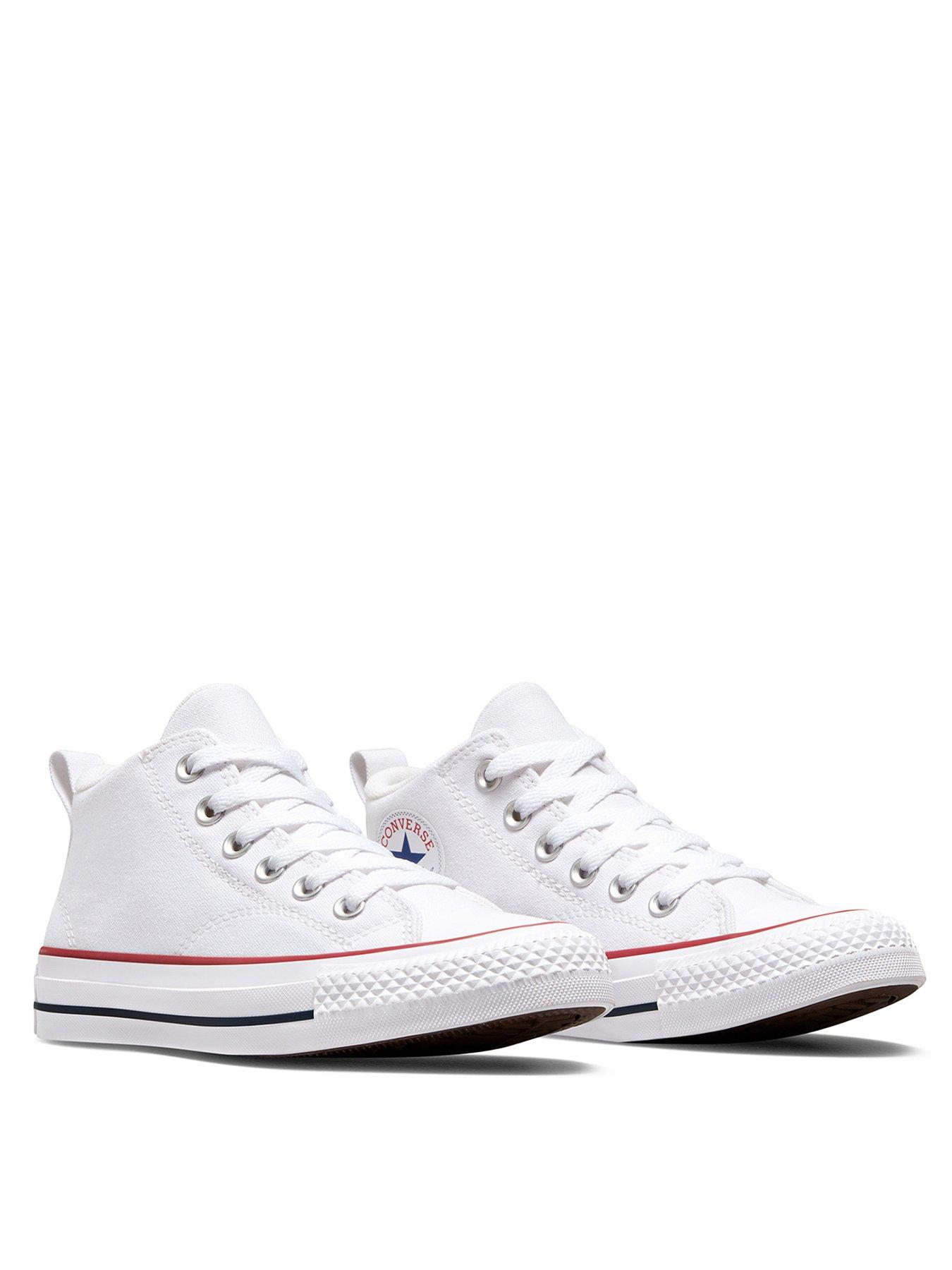 Image 2 of 6 of Converse Junior Boys Malden Street Mid Top Trainers - White