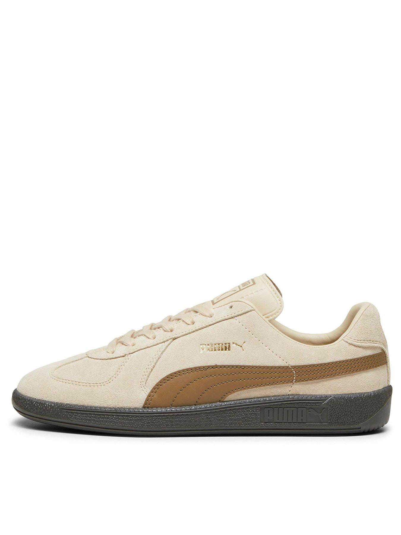 Puma brown leather outlet trainers