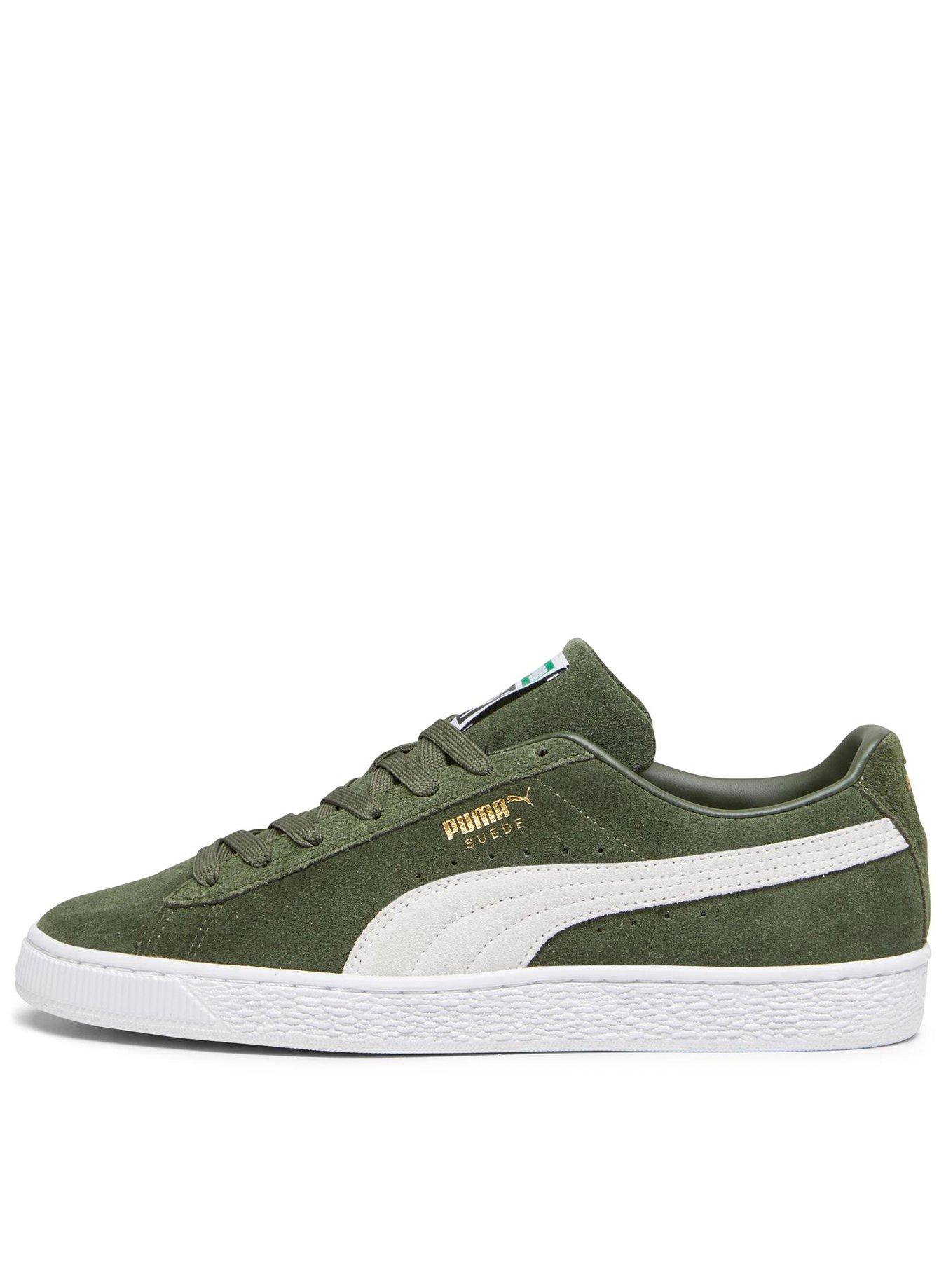 Puma suede khaki store green