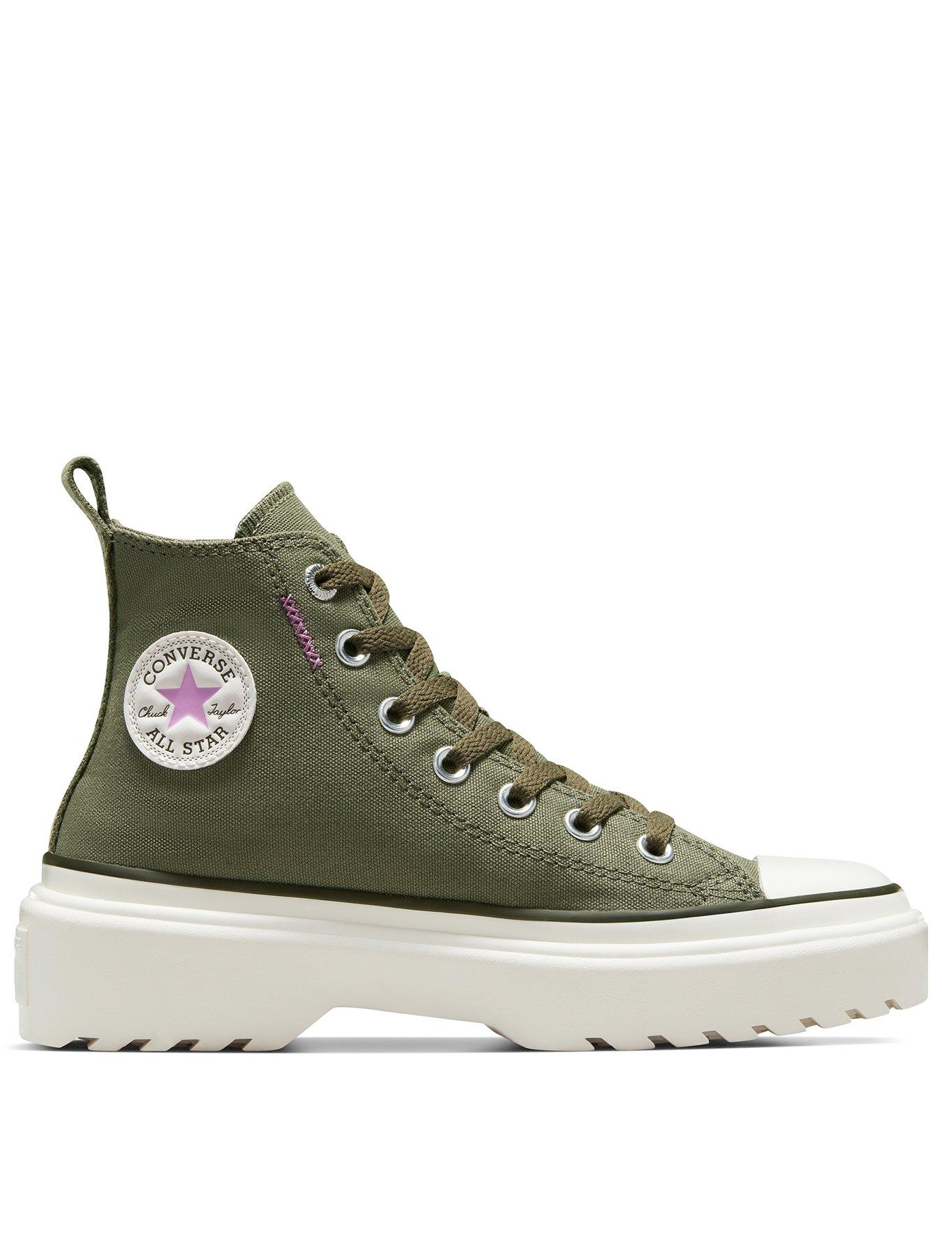 Khaki converse trainers on sale