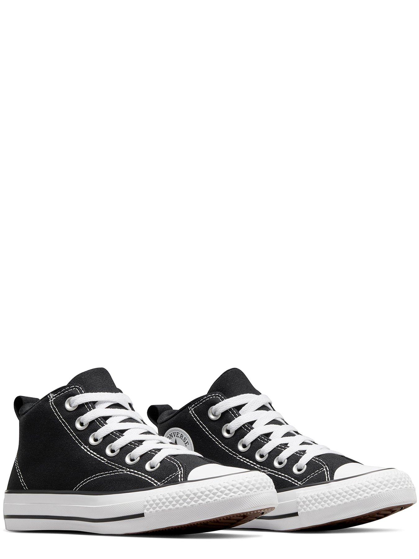 Image 2 of 6 of Converse Junior Boys Malden Street Mid Top Trainers - Black