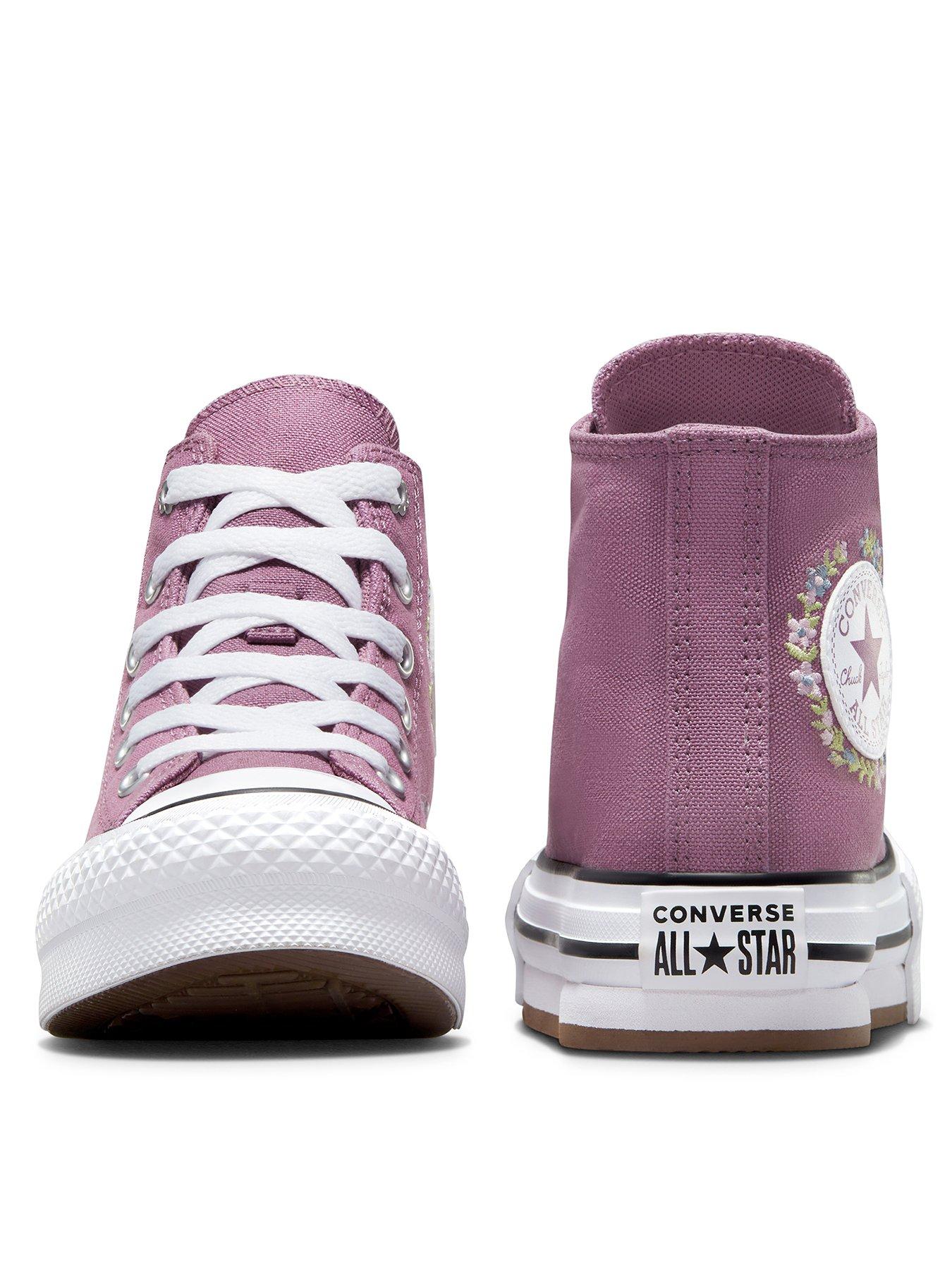 Purple hot sale converse trainers