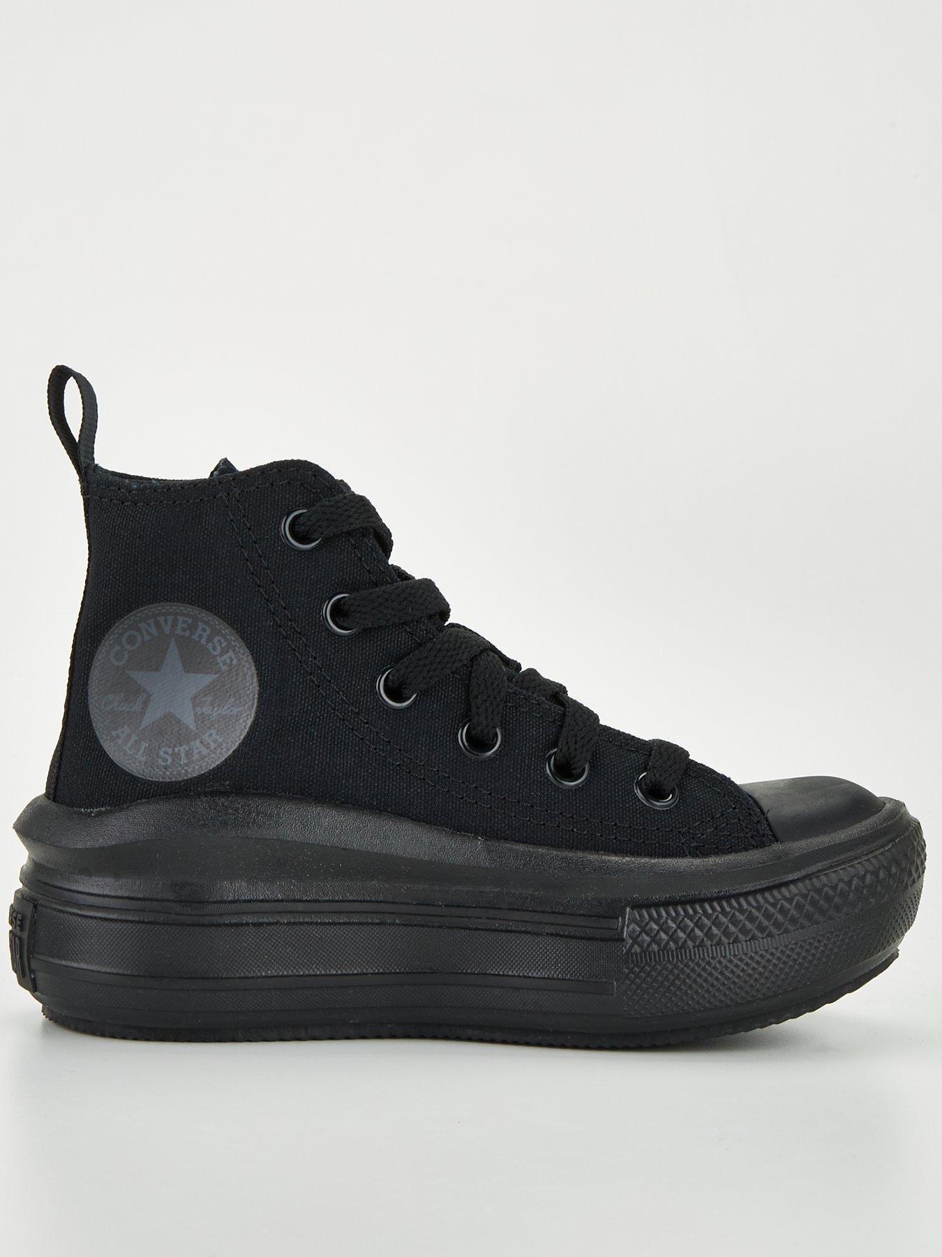 All black converse platforms best sale