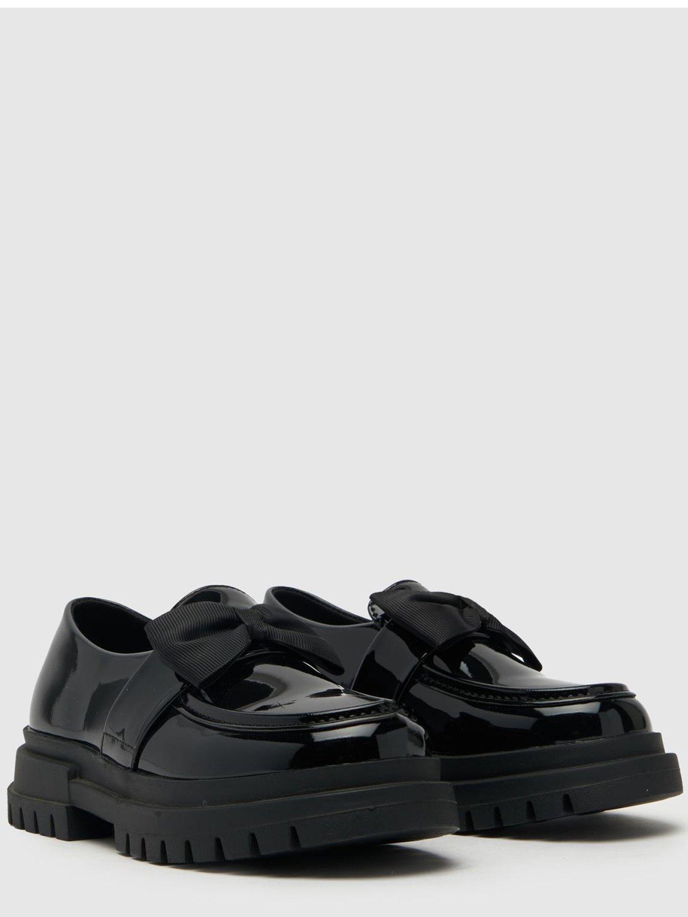  image of schuh-lolly-junior-patent-bow-loafer-black