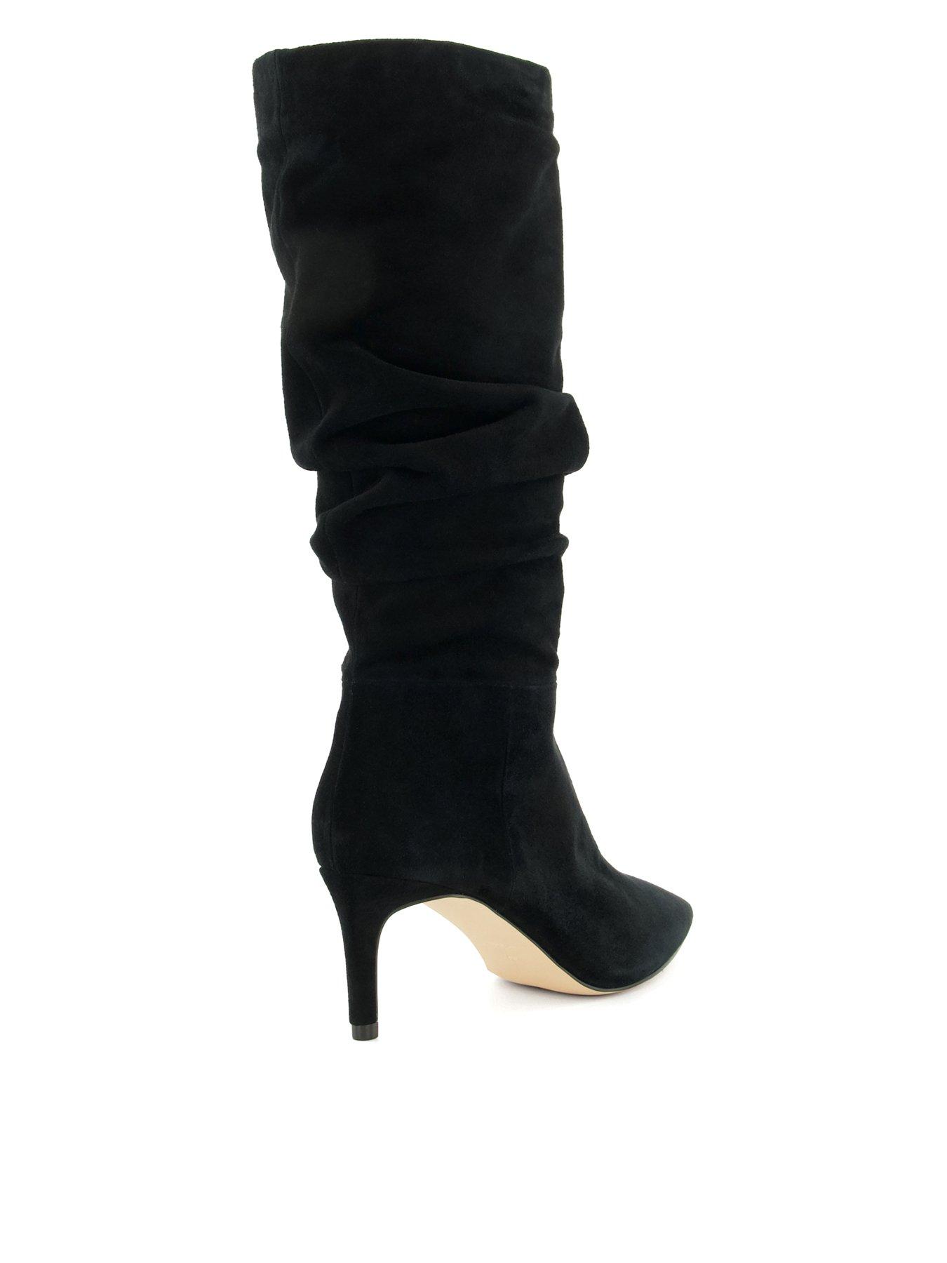  image of dune-london-slouch-knee-high-boots-black