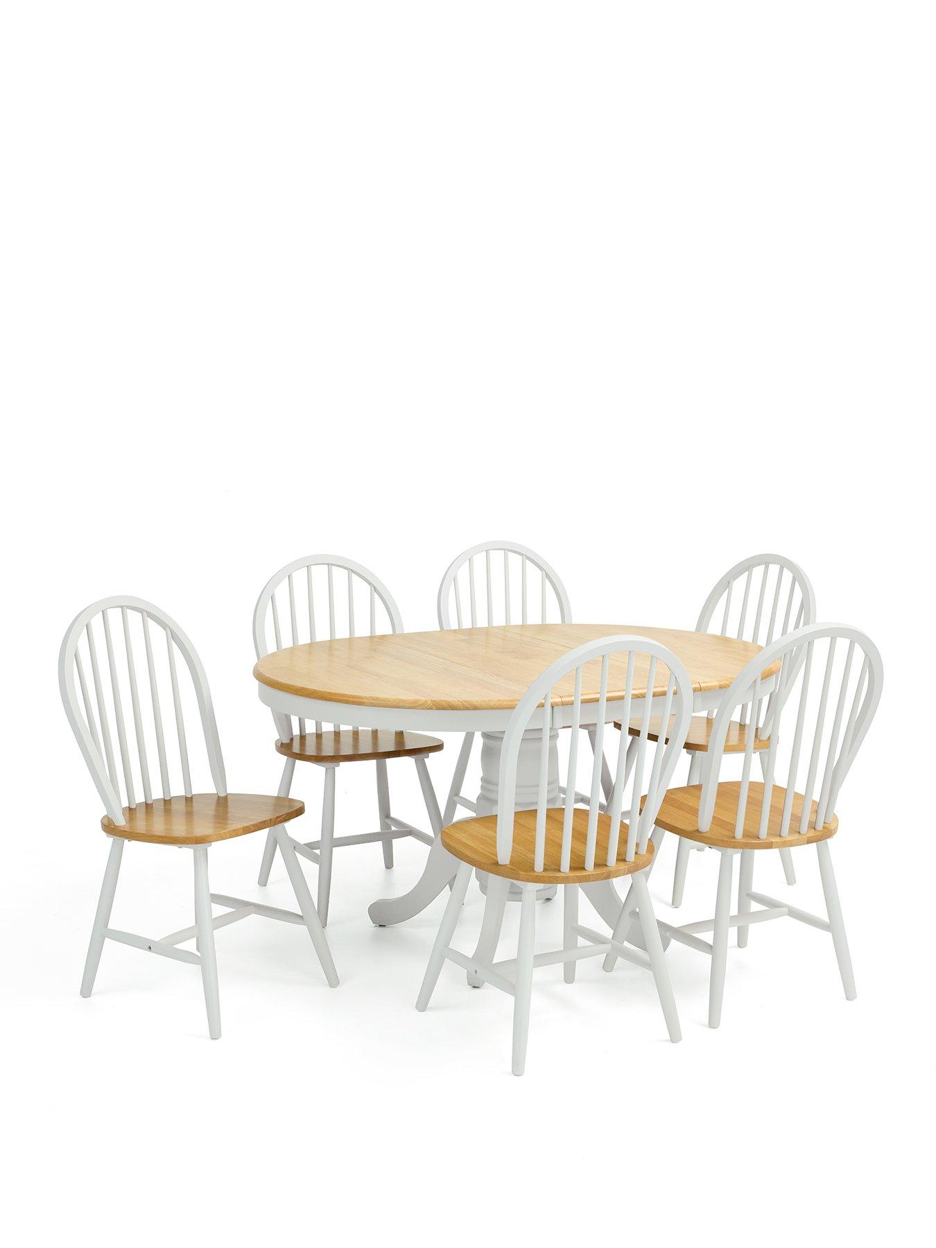  image of very-home-new-rubberwood-top-kentuckynbsp100-130-cmnbspextending-6-chairs