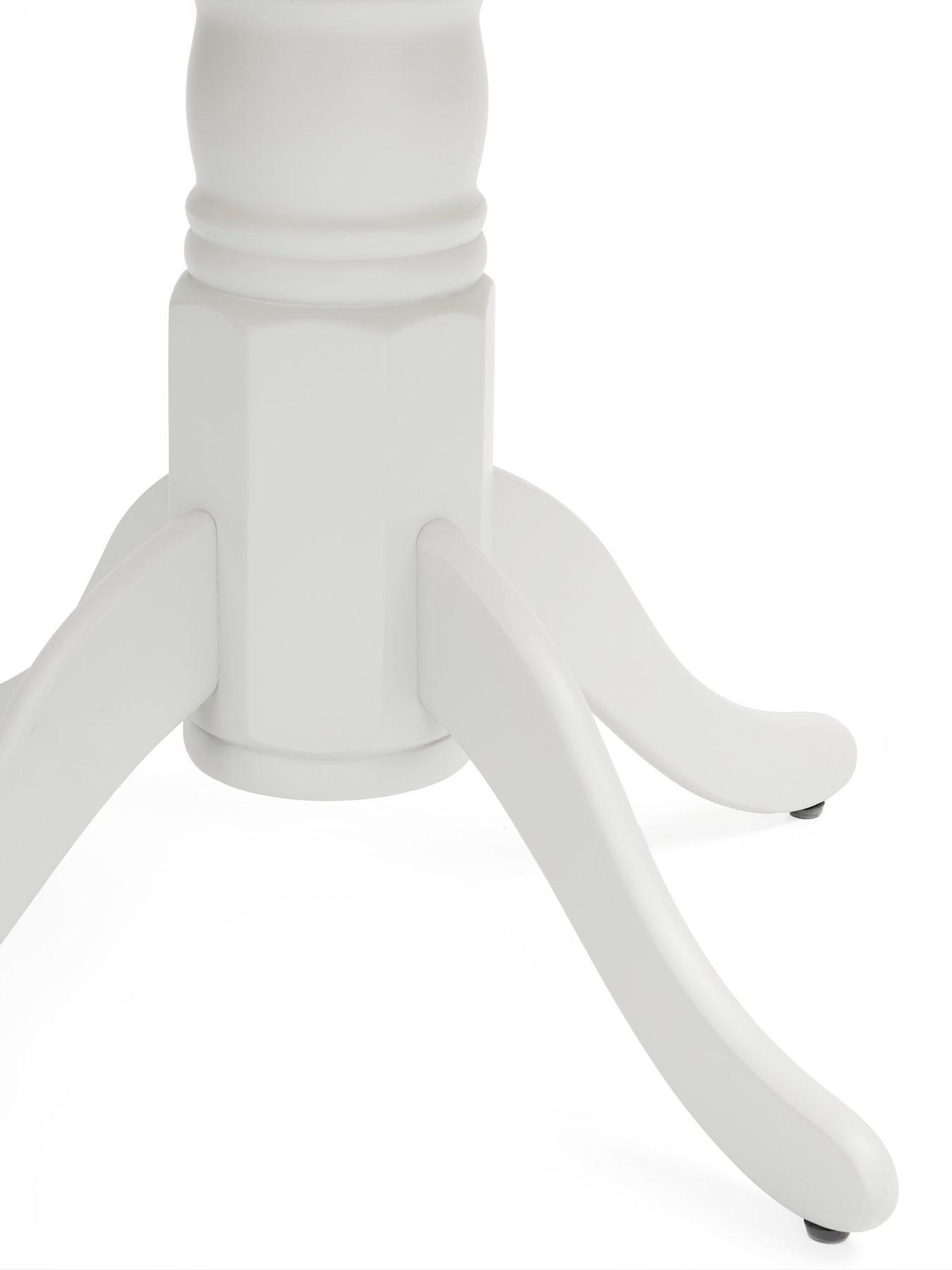  image of very-home-new-rubberwood-fixed-top-100-cm-kentucky-dining-table-4-chairs-white