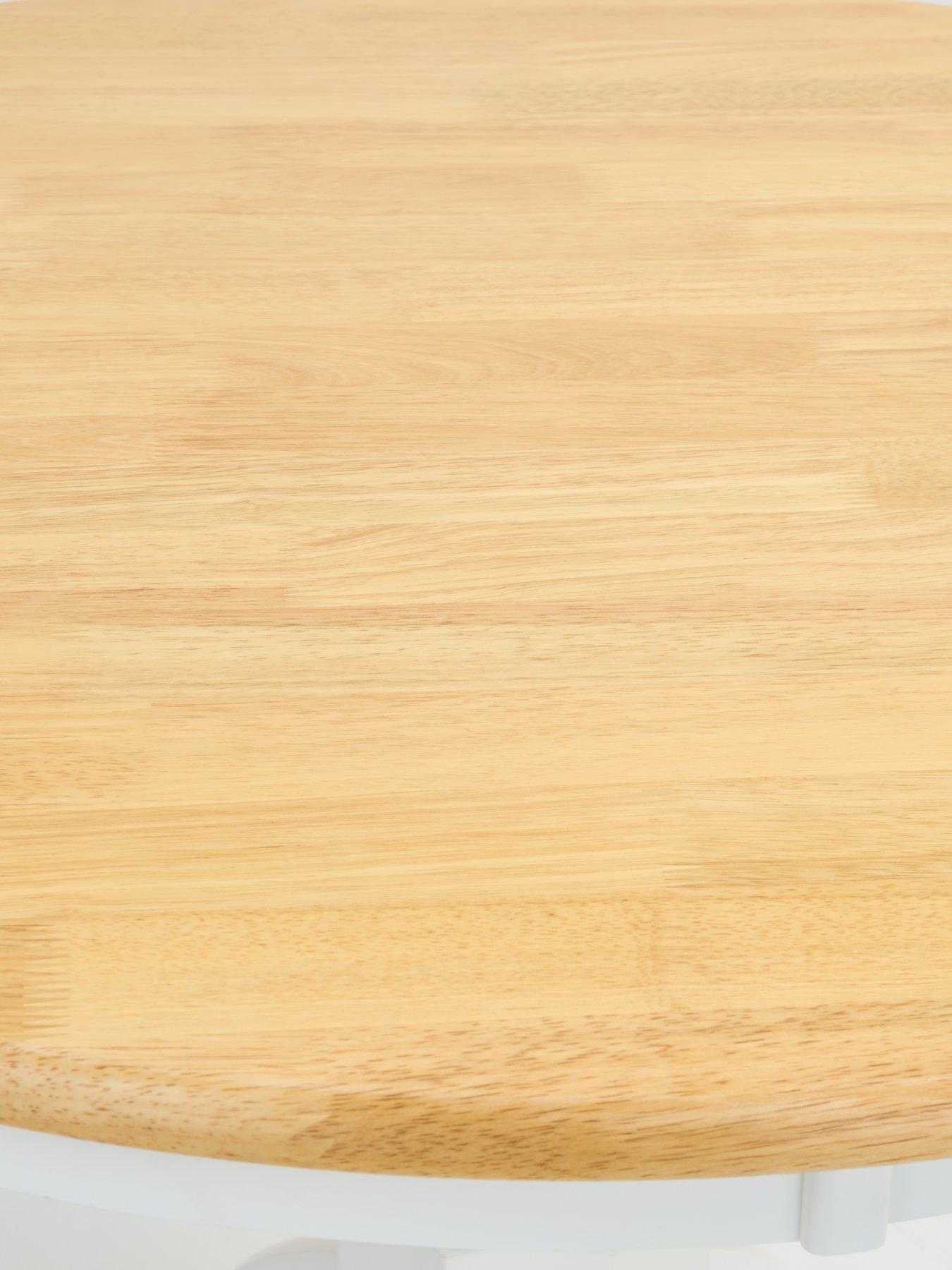  image of very-home-new-rubberwood-fixed-top-100-cm-kentucky-dining-table-4-chairs-white