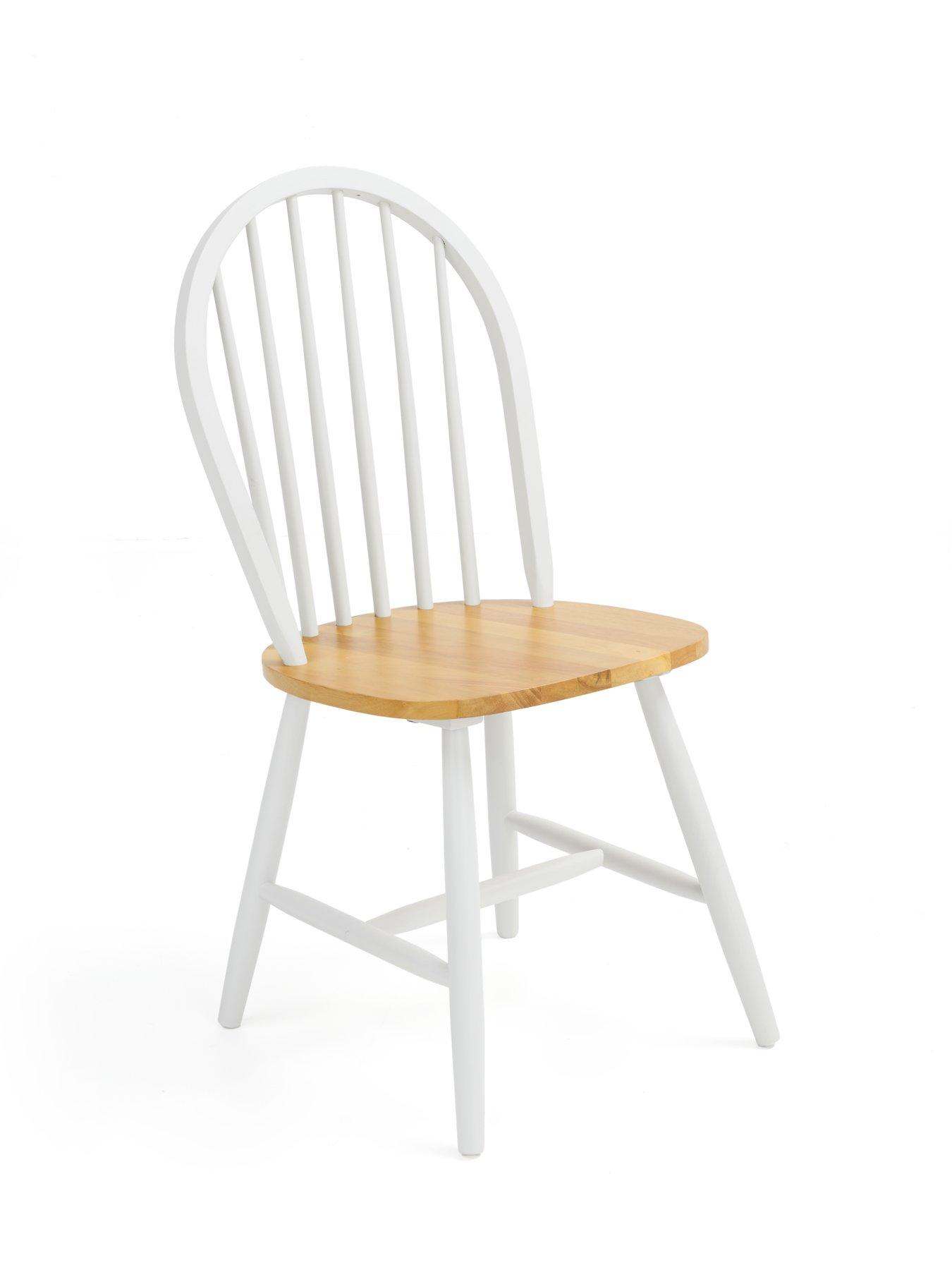  image of very-home-new-rubberwood-fixed-top-100-cm-kentucky-dining-table-4-chairs-white