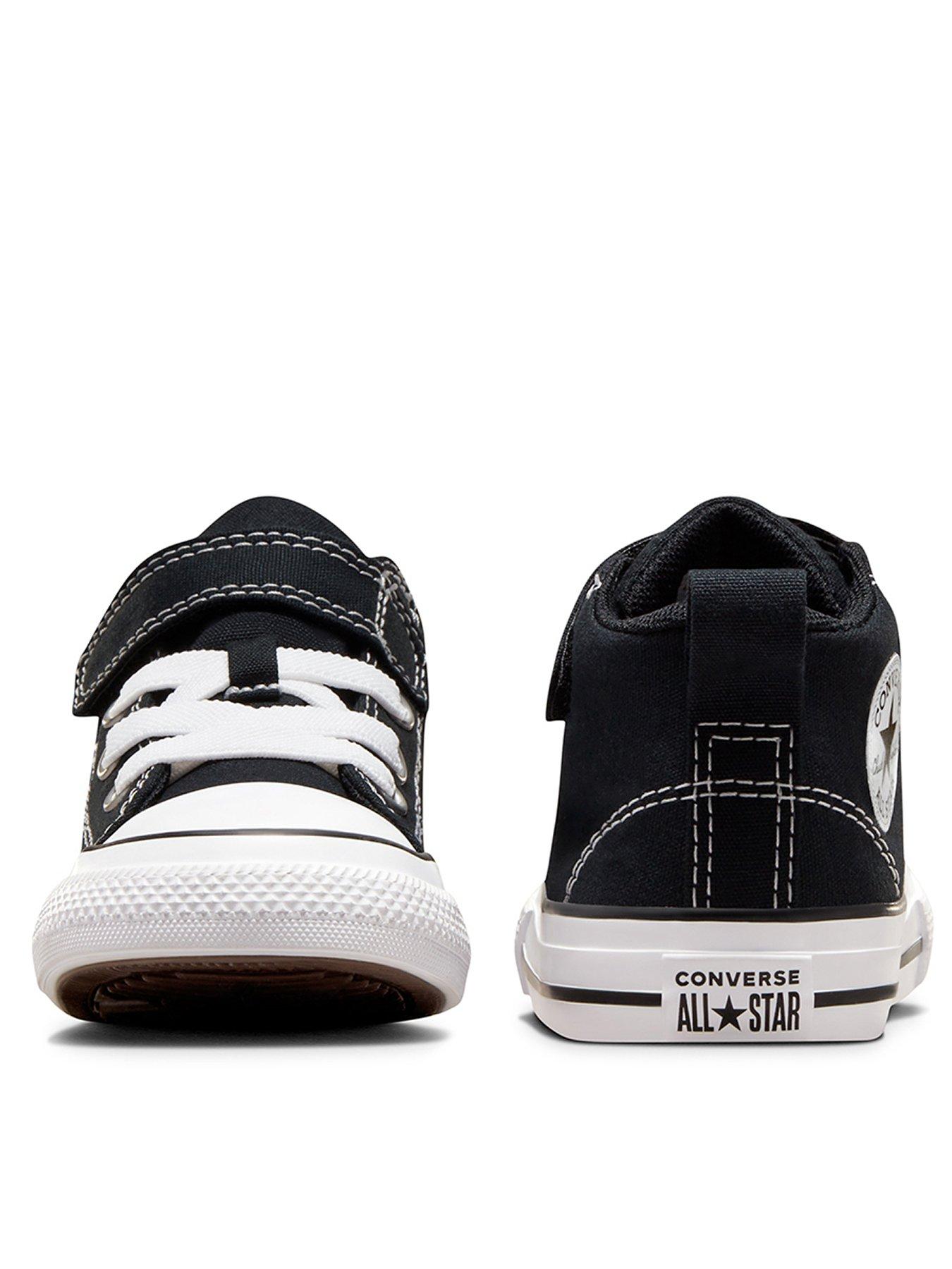 Black and white infant converse best sale