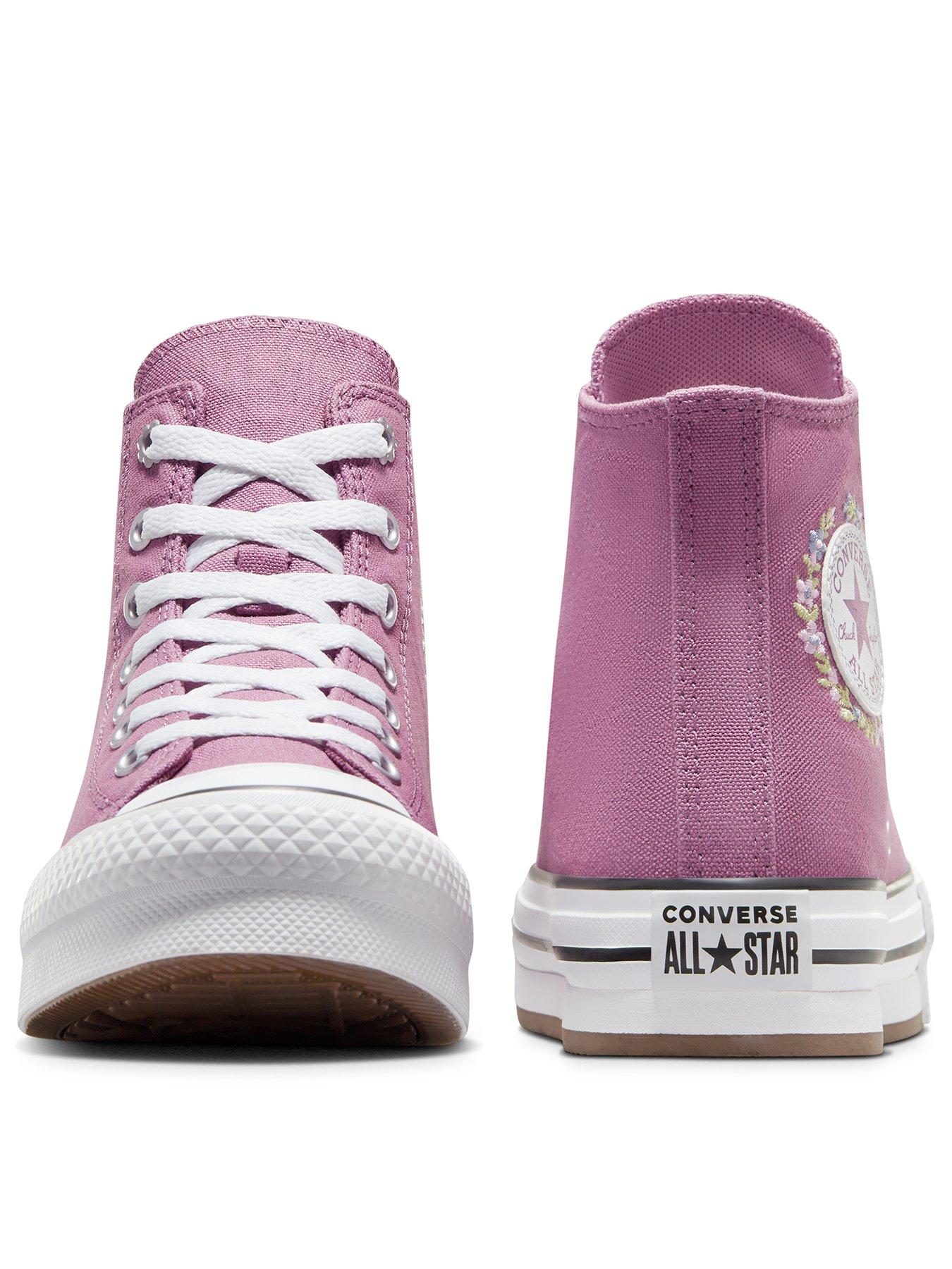 Purple sale girls converse