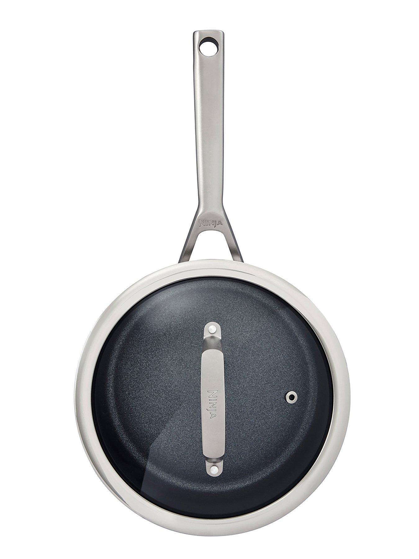 image of ninja-zerostick-20cm-saucepan-with-lid-stainless-steel-c60220uk