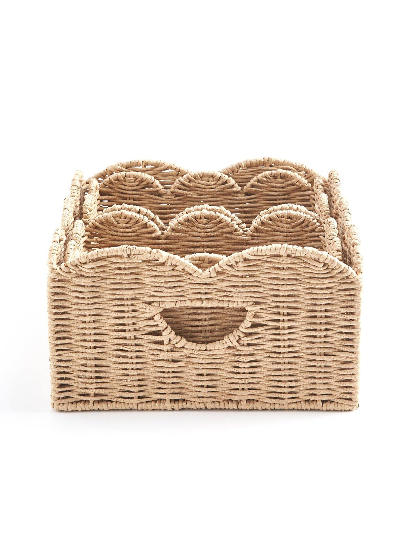  image of very-home-set-of-3-scallop-storage-baskets