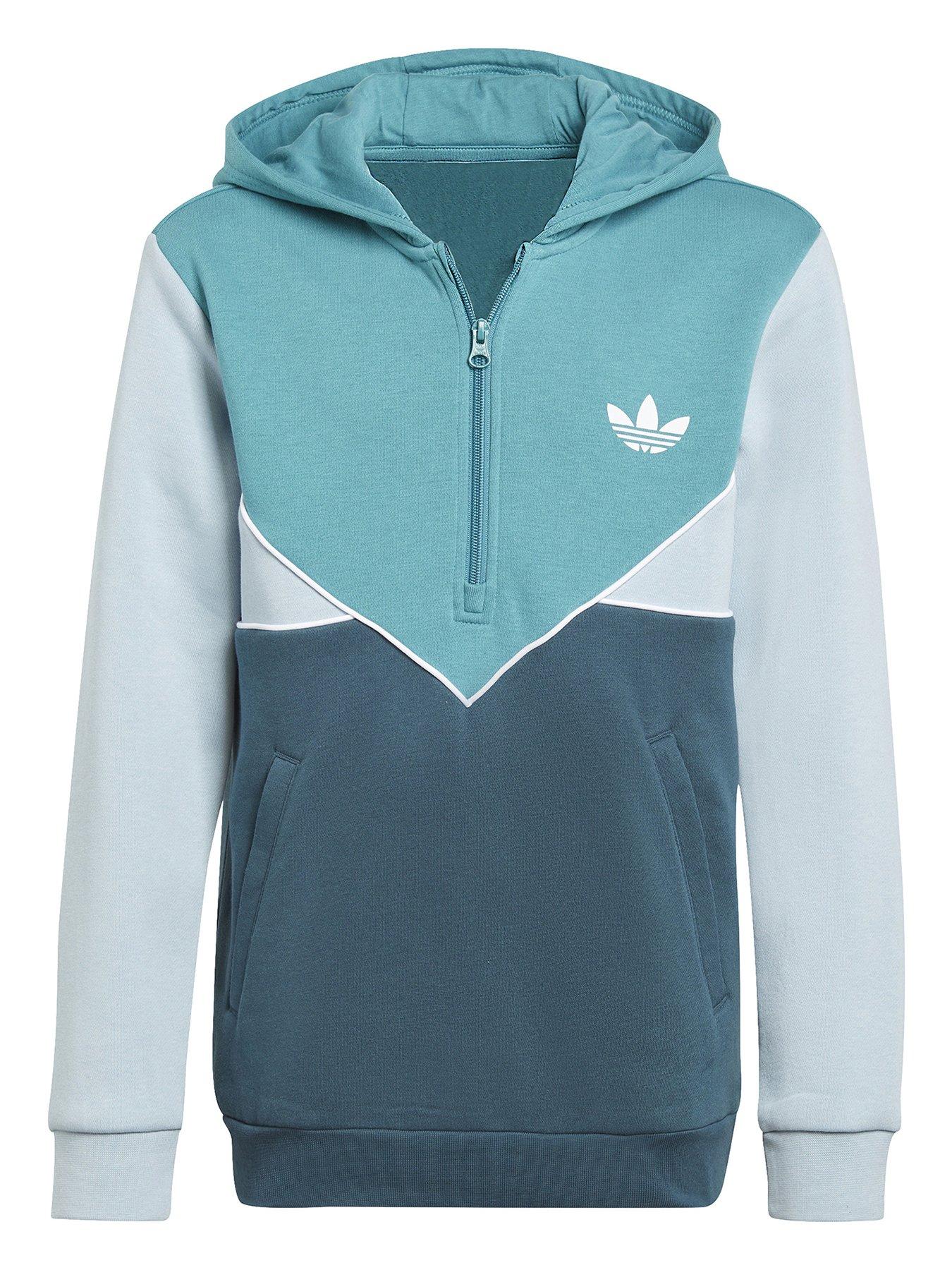 Adidas grey half zip hot sale hoodie