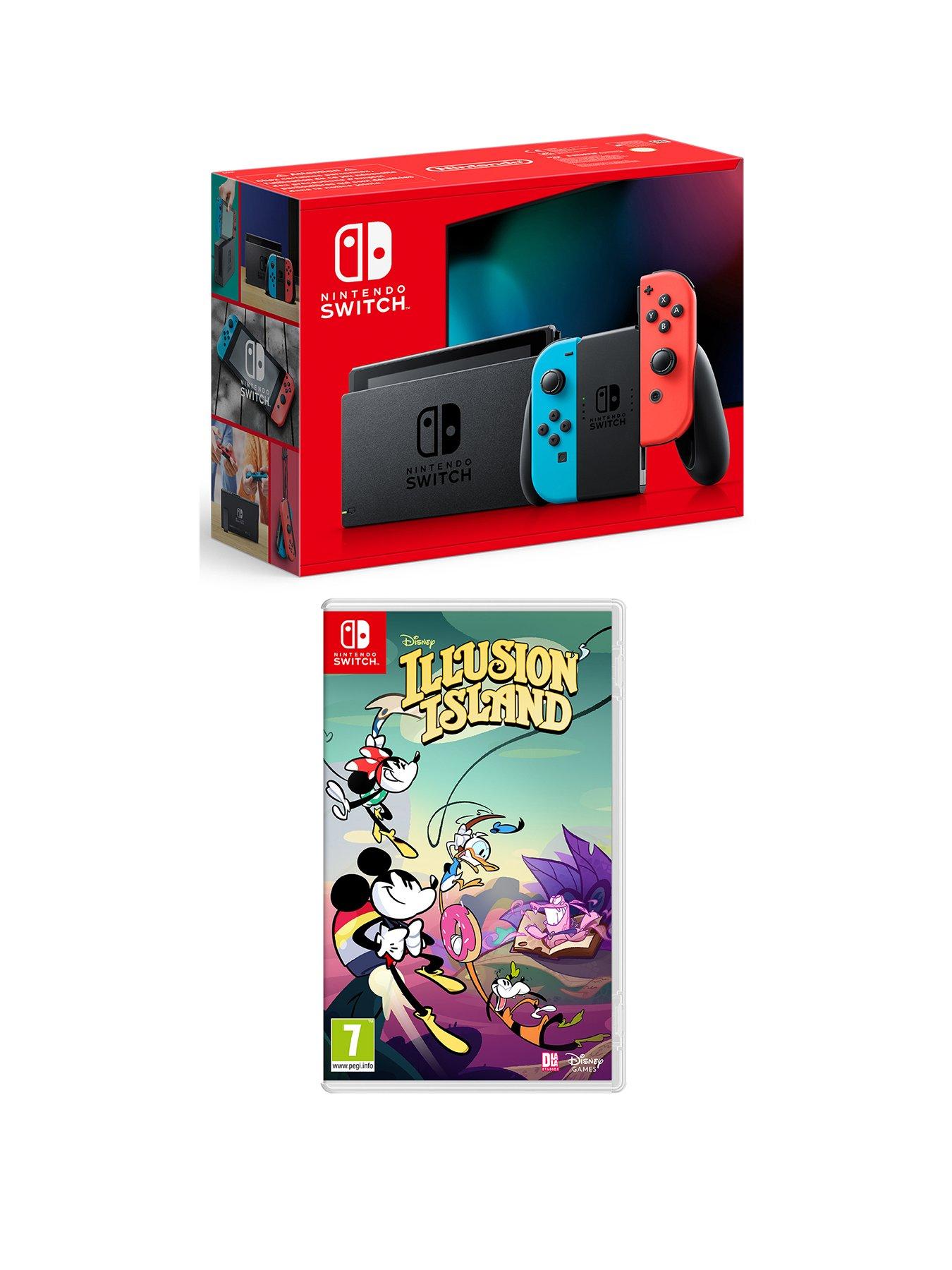 nintendo-switch-neon-consolenbspwith-disney-illusion-island