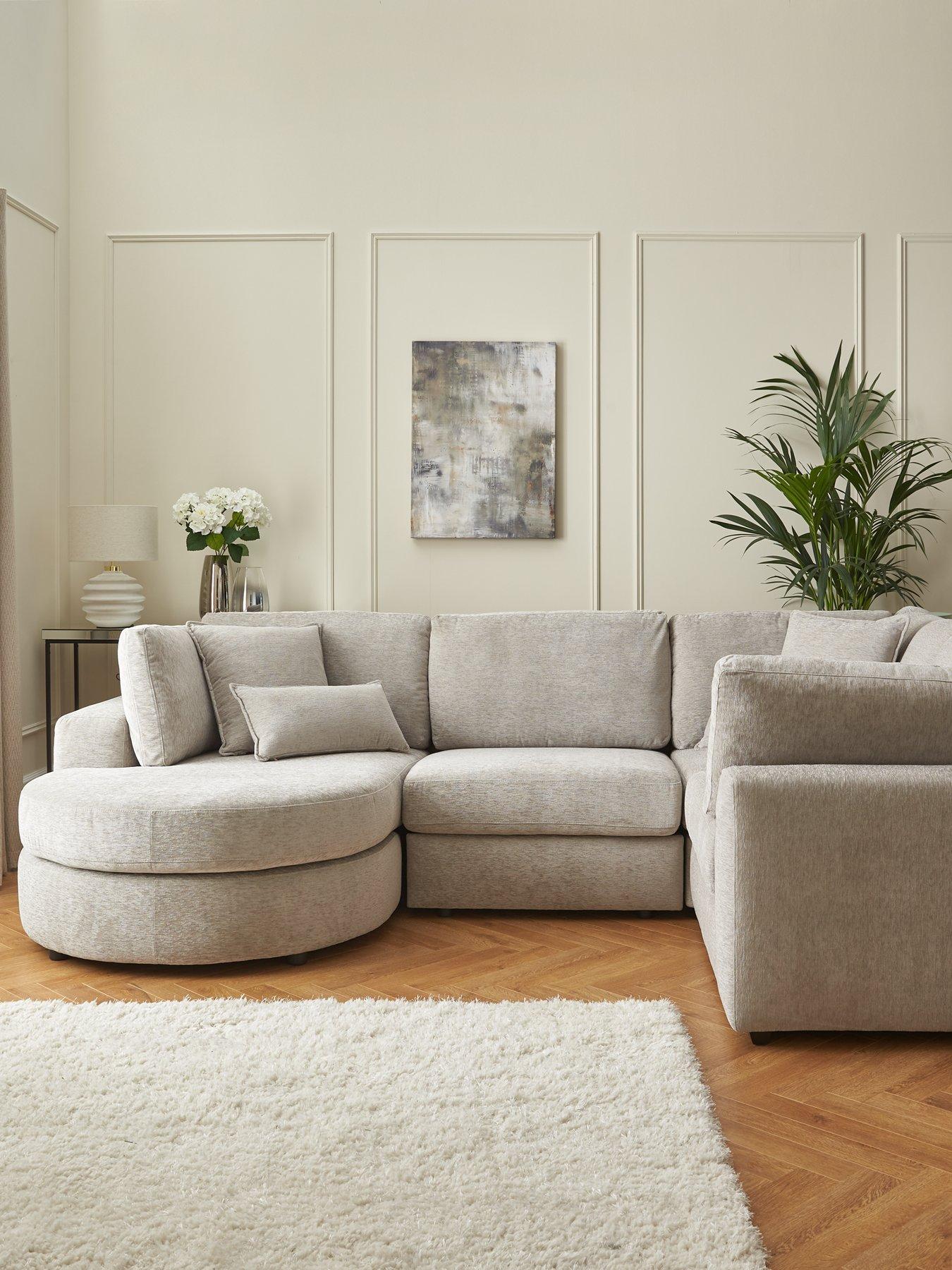 Very Home Lambert Corner Left Hand Chaise Sofa - Natural
