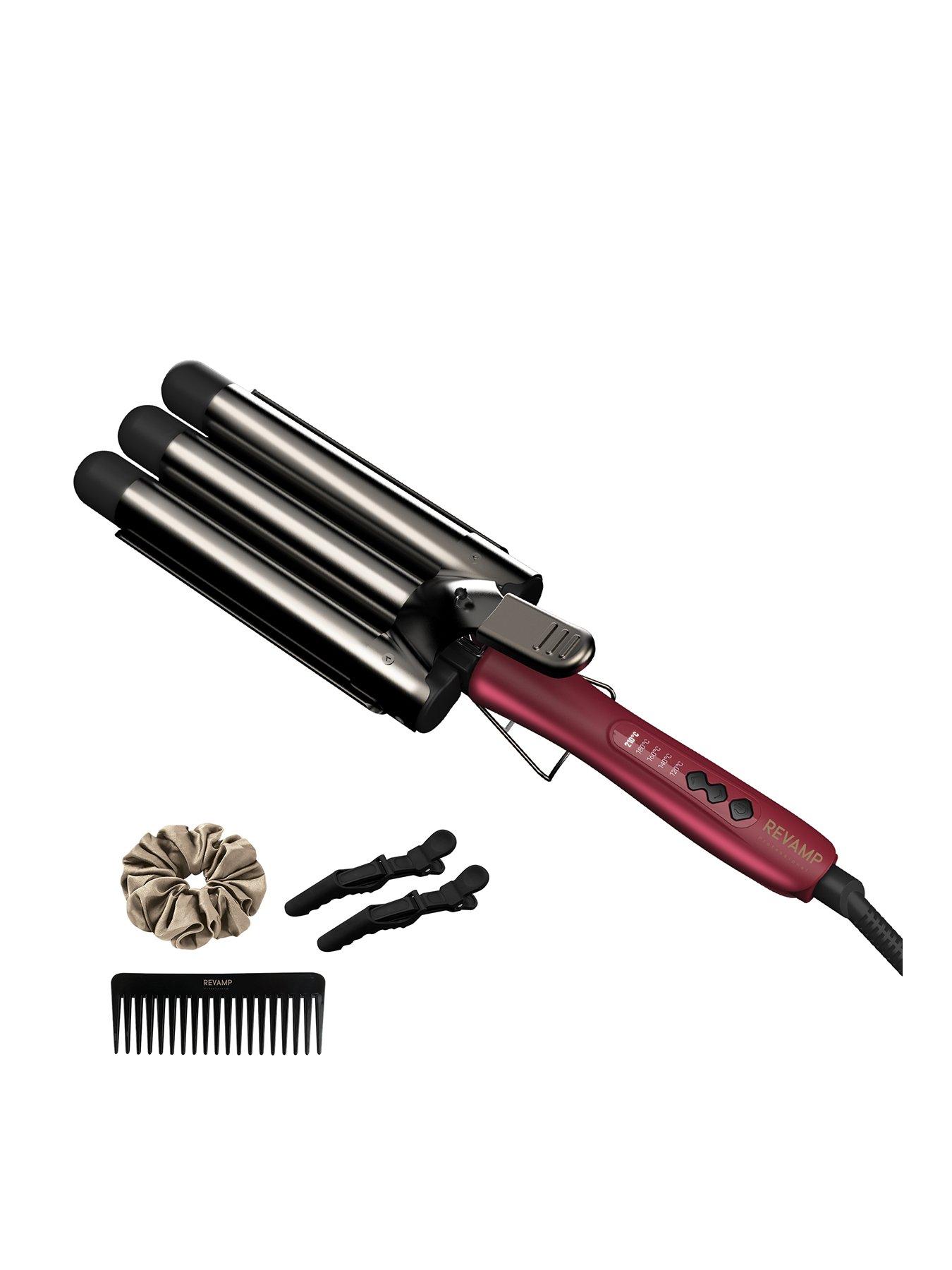 Image 1 of 7 of Revamp Progloss New Love Burgundy Platinum Beach Waver Gift Set