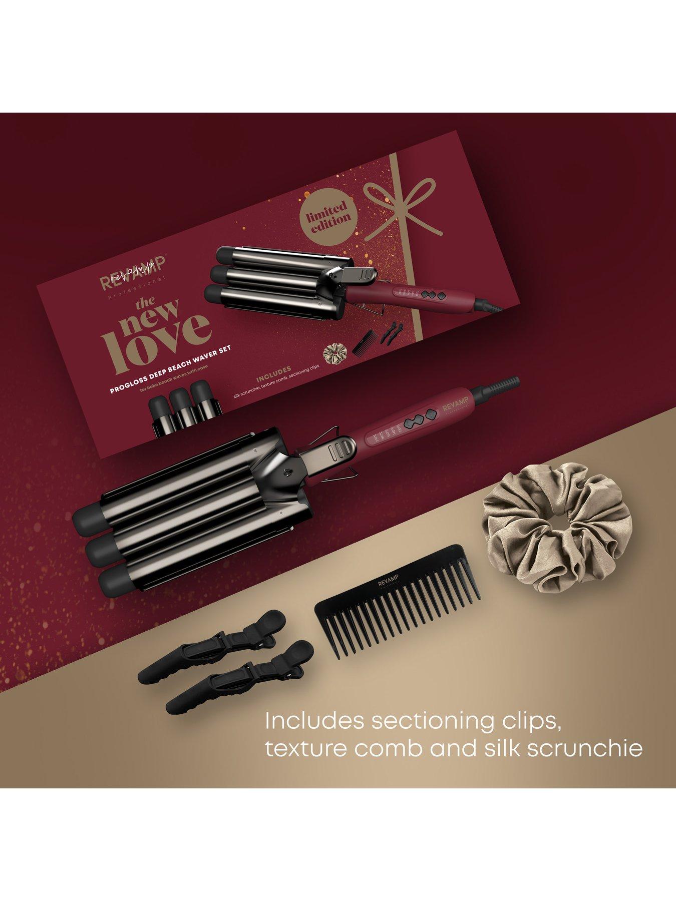 Image 2 of 7 of Revamp Progloss New Love Burgundy Platinum Beach Waver Gift Set