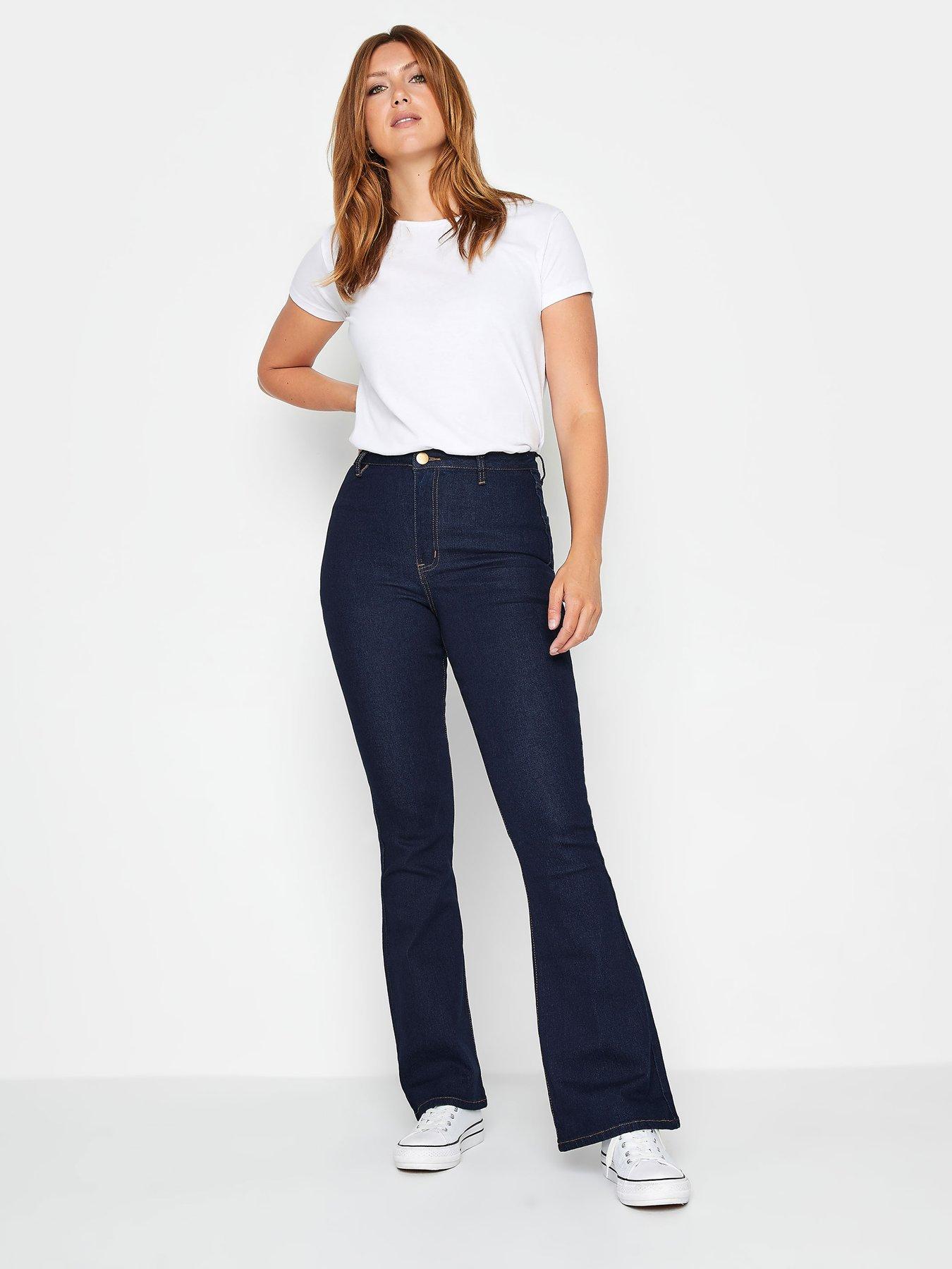  image of long-tall-sally-indigo-denim-kickflare-jean