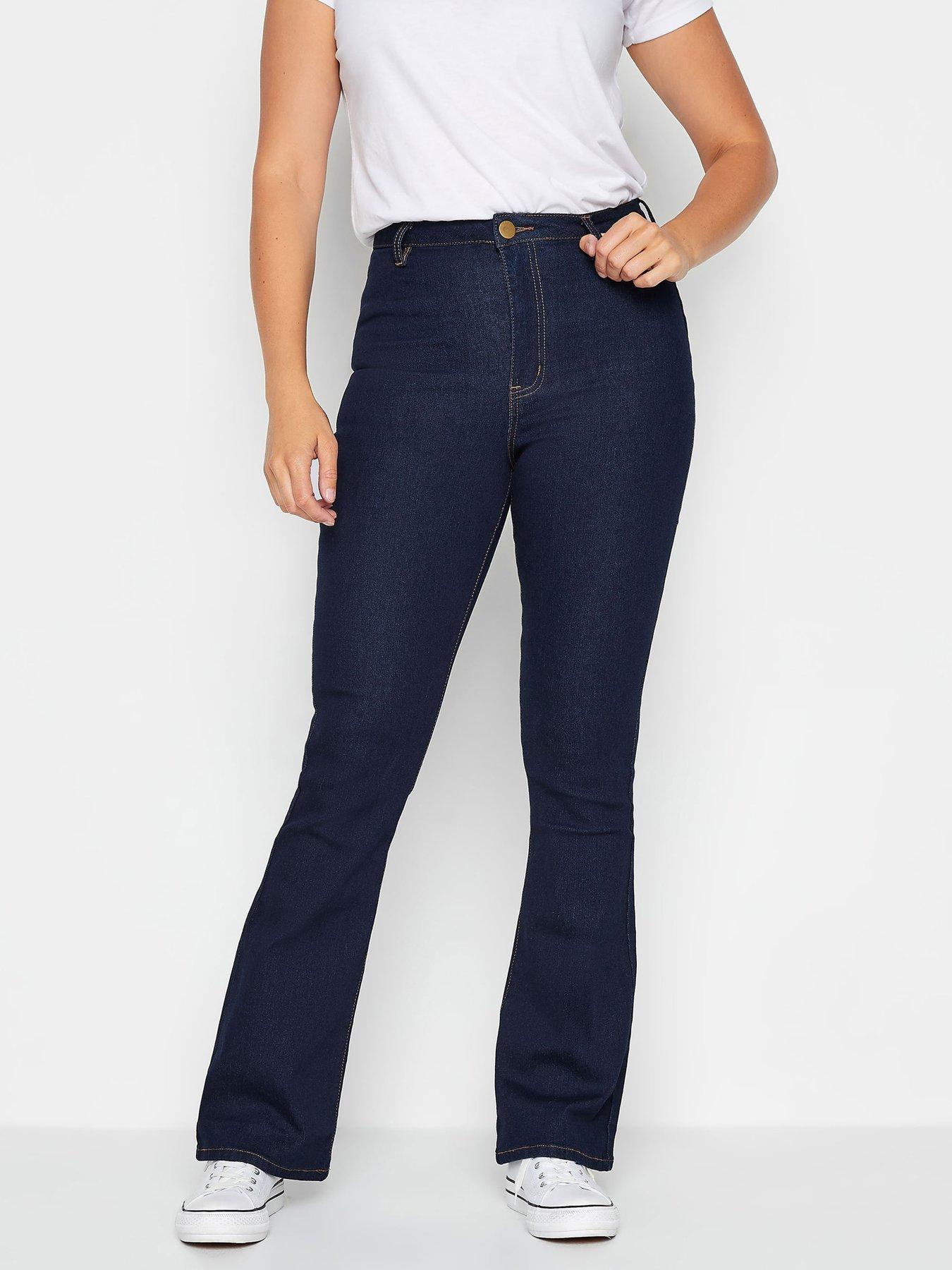  image of long-tall-sally-indigo-denim-kickflare-jean