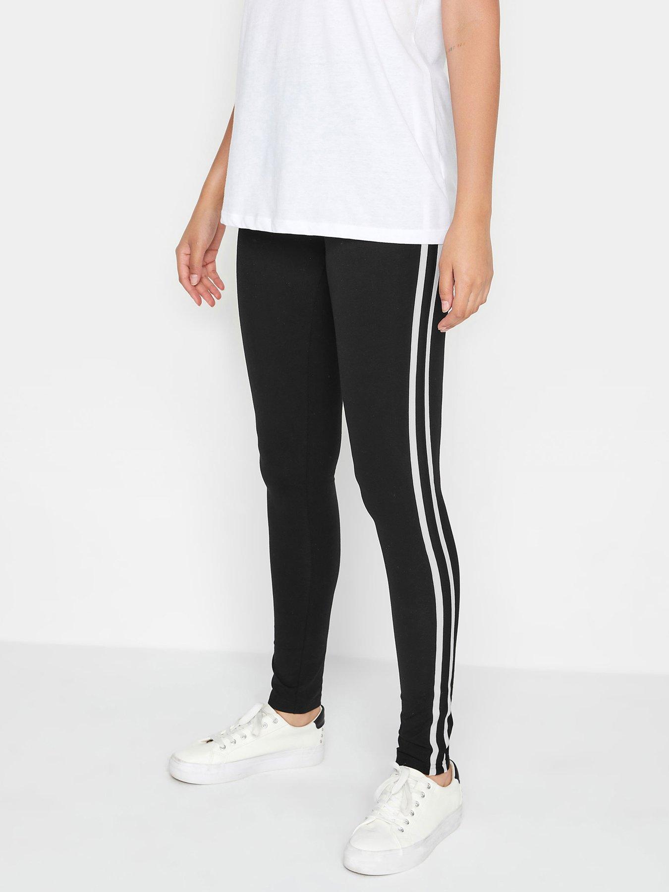 Womens leggings with side on sale stripe