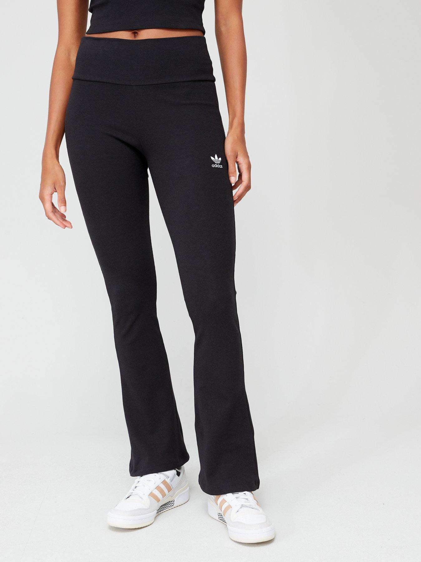 adidas Originals Womens Rib Flared Pant - Black