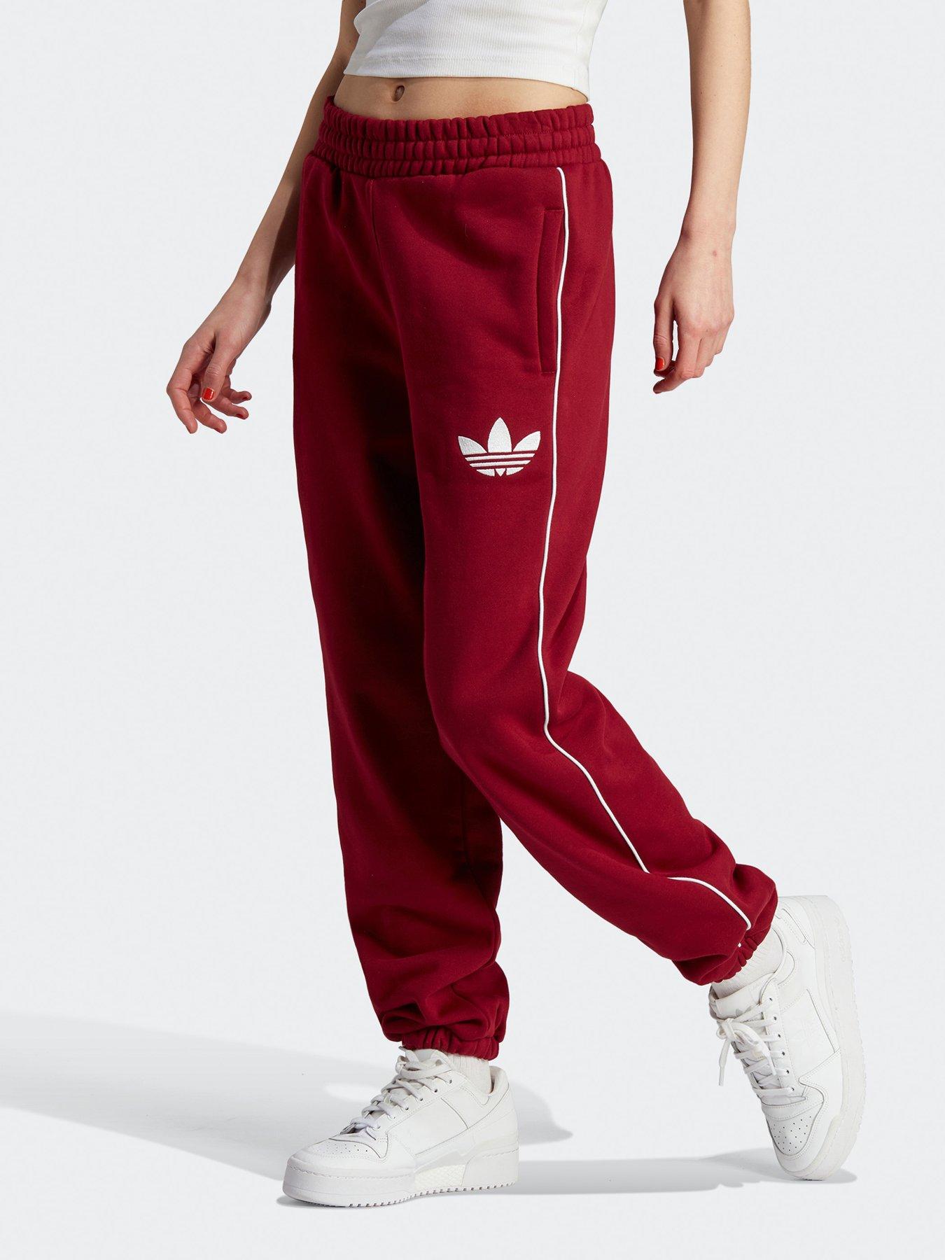 Red joggers best sale