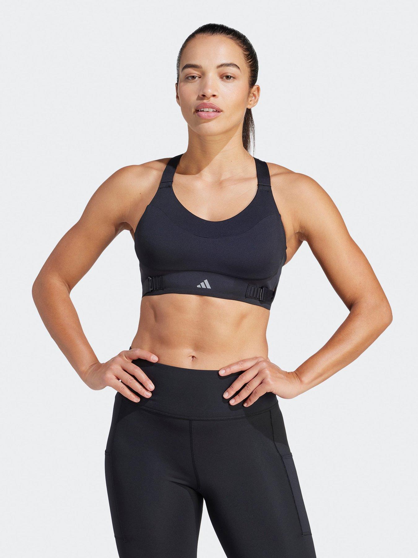 adidas Performance Tlrd Impact Luxe High-support Zip Bra - Black