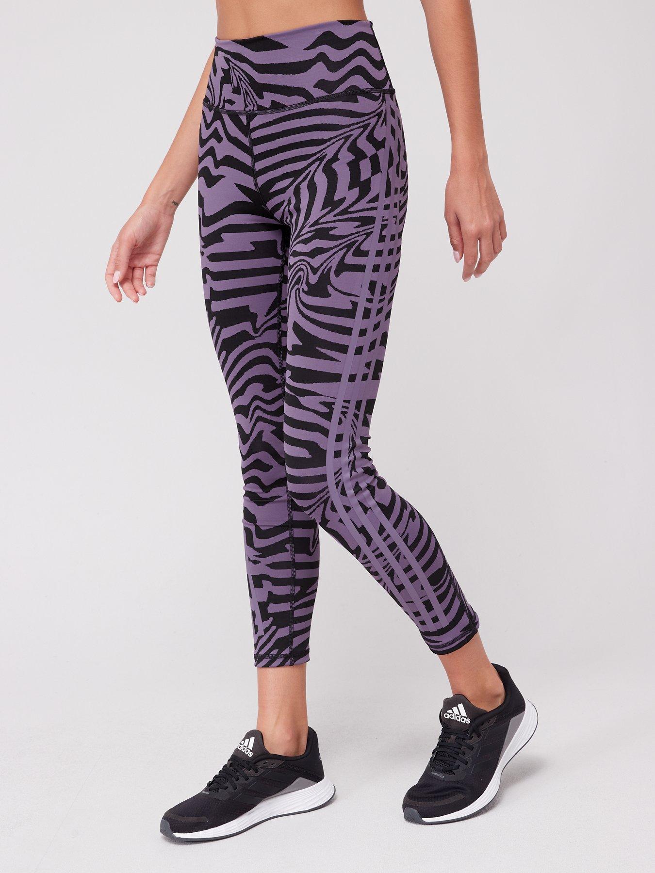 adidas Optime Full-Length Leggings (Plus Size) - Purple, Women's Training