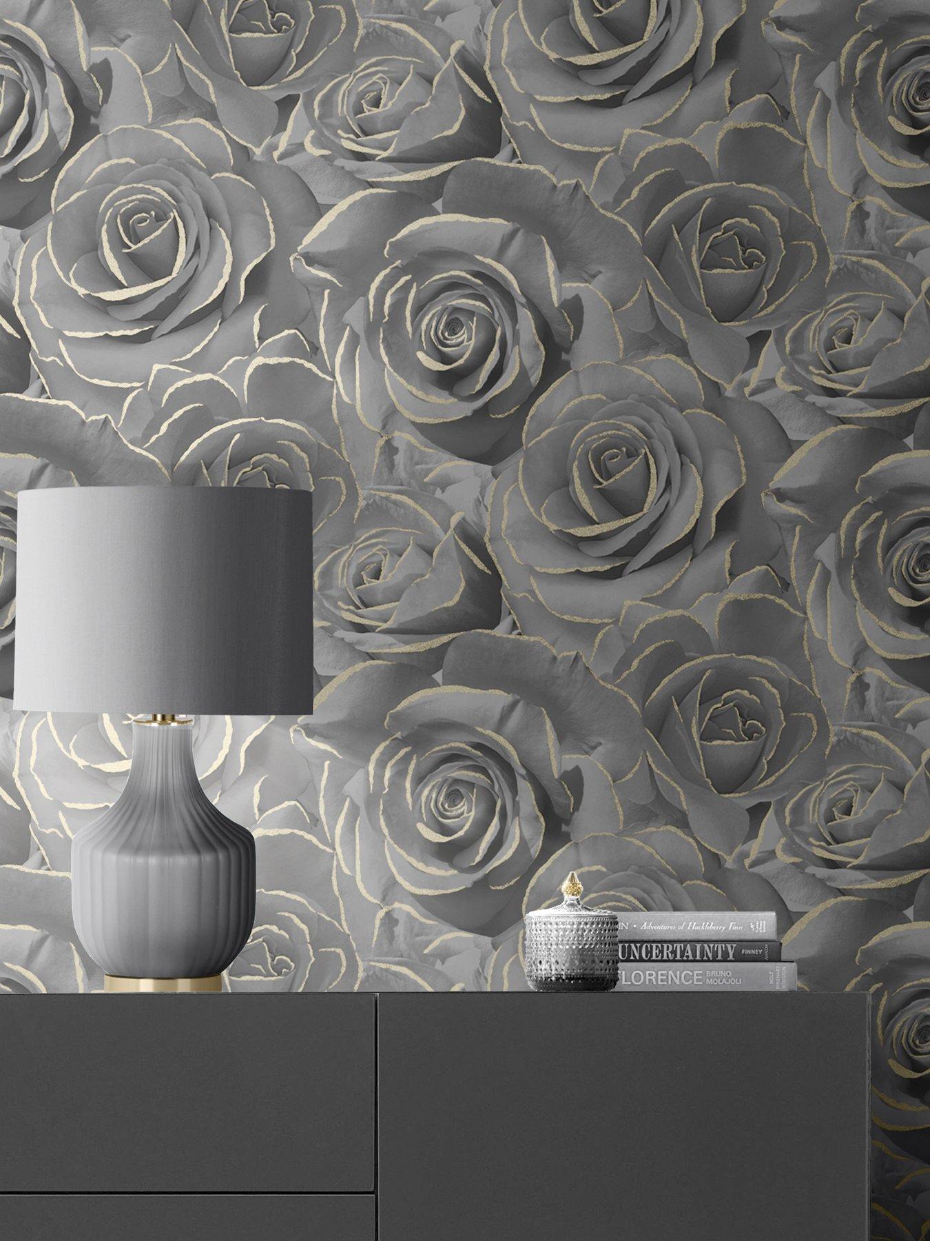 undefined Madison Glitter Wallpaper - Black