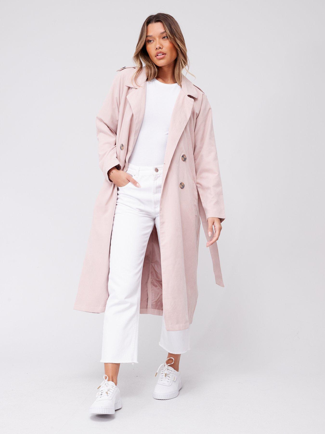 Dusty pink trench coat hotsell