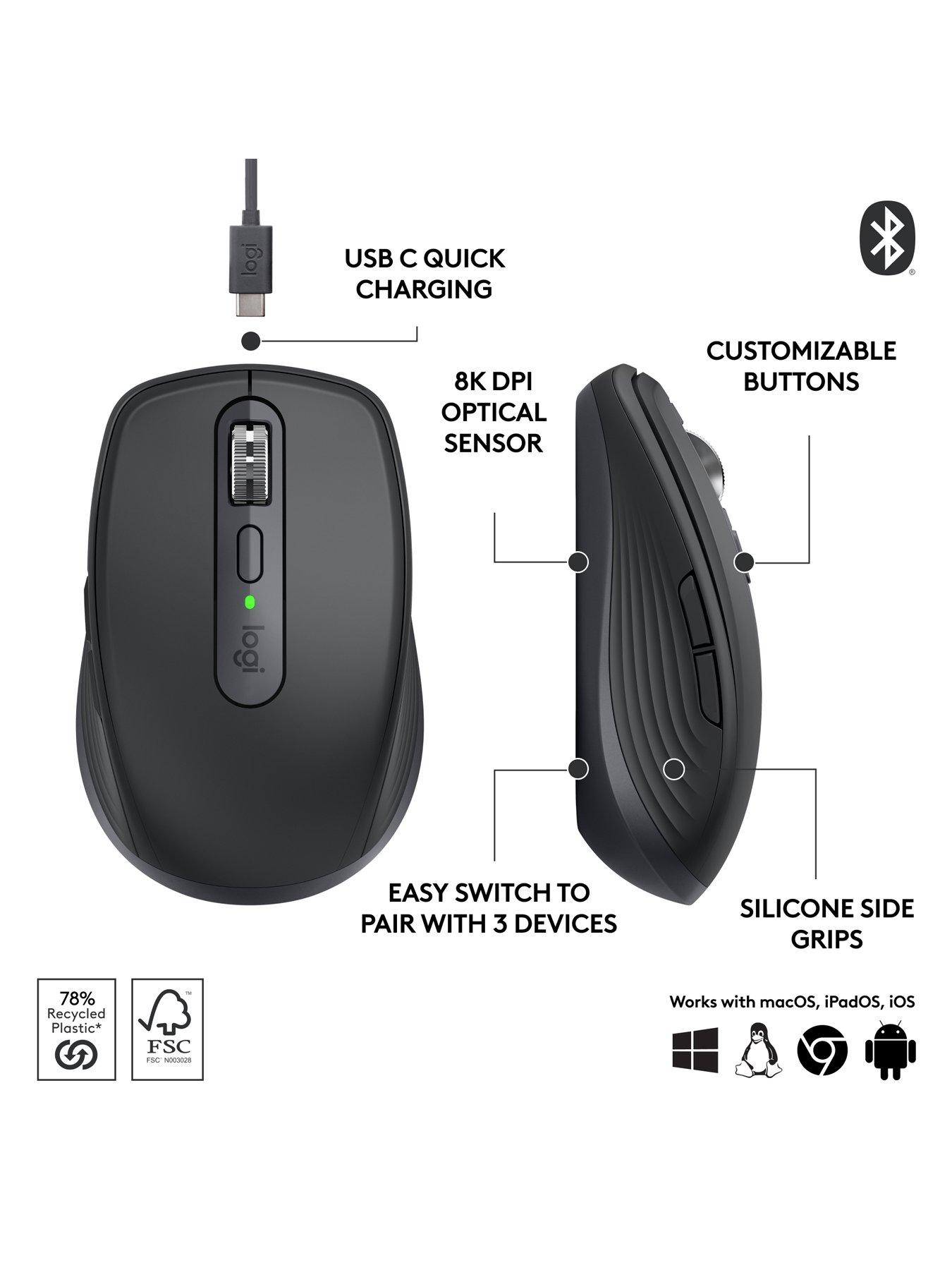 Image 6 of 8 of Logitech MX Anywhere 3S Compact Wireless Performance Mouse - Graphite&nbsp;