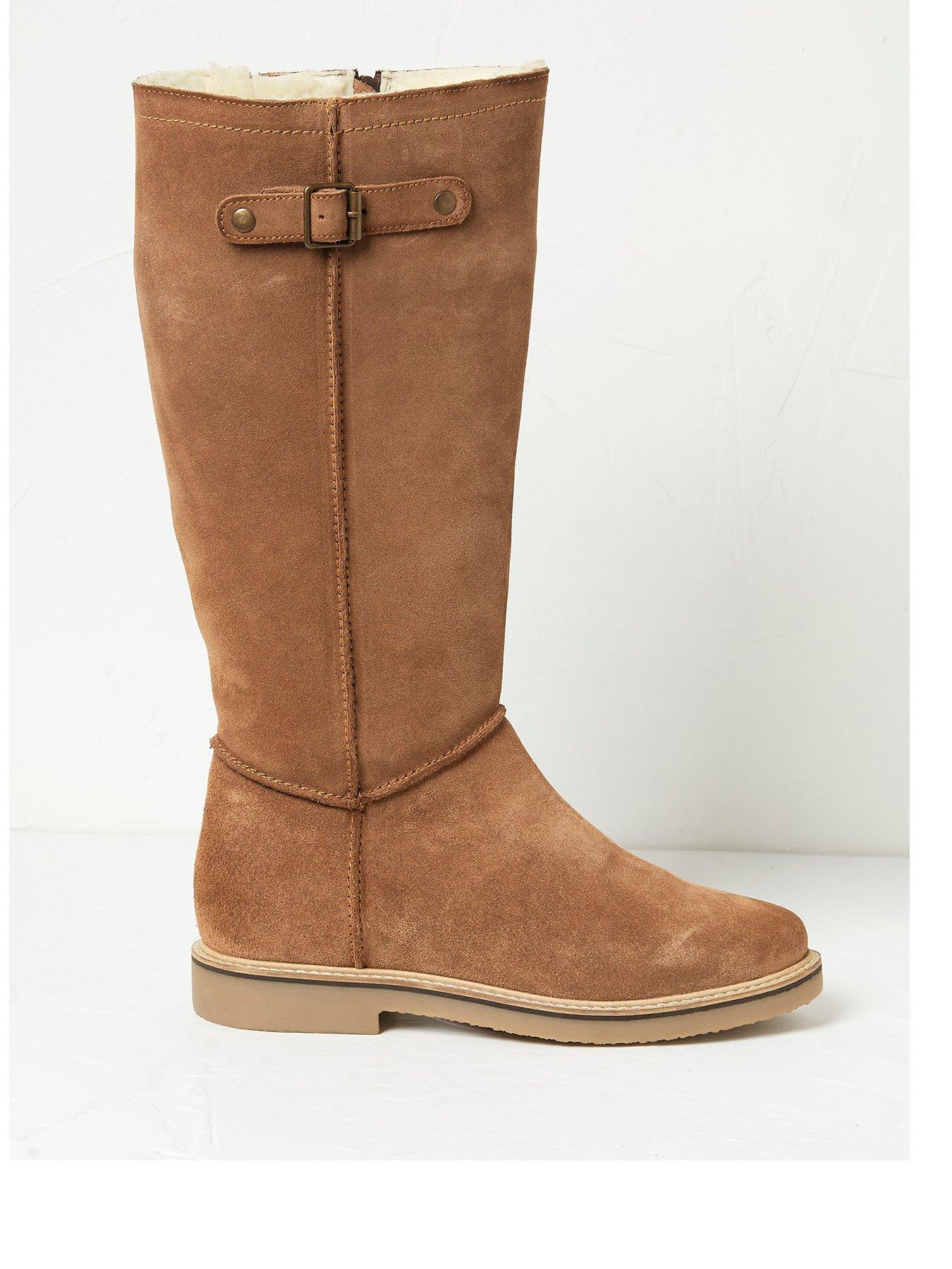 Shearling boots tall on sale