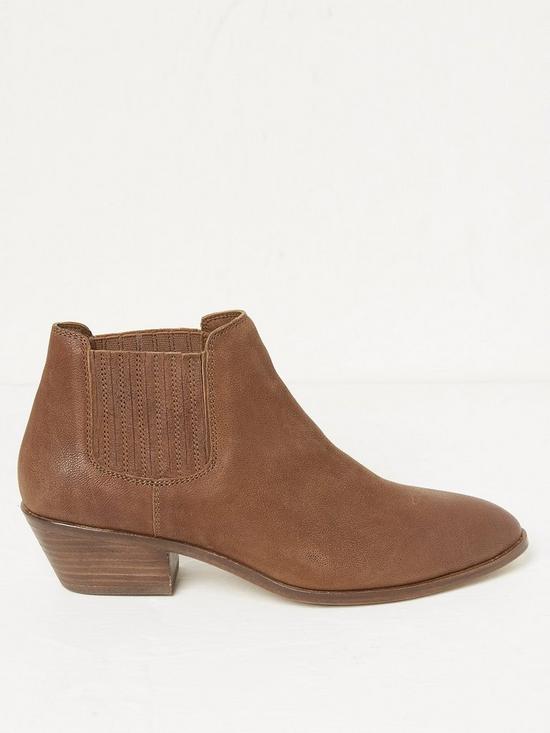 front image of fatface-ava-new-western-ankle-boot-tan