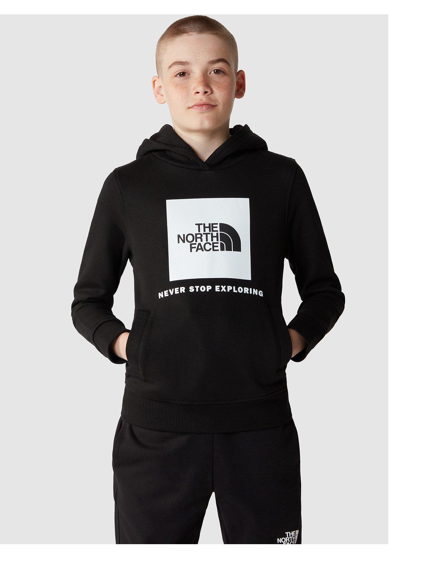 THE NORTH FACE Unisex Box Overhead Hoodie Black littlewoods