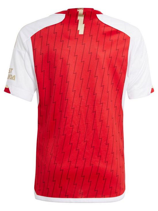 back image of adidas-arsenal-junior-2324-home-stadium-replica-shirt-red