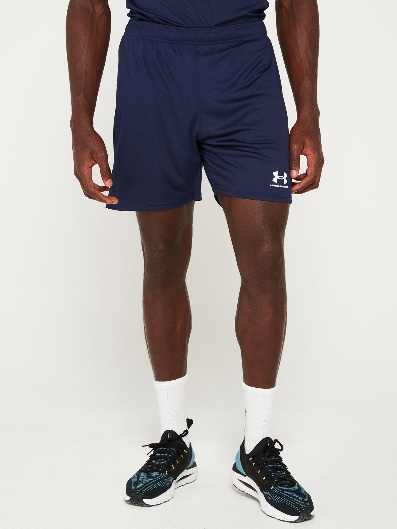 Under Armour Challenger shorts with side stripe in black