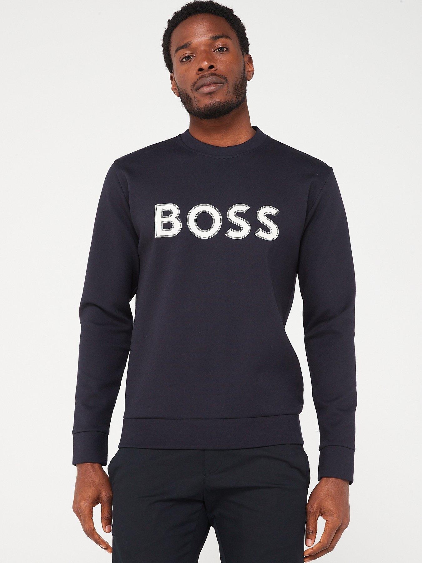 Boss salbo sweatshirt discount navy