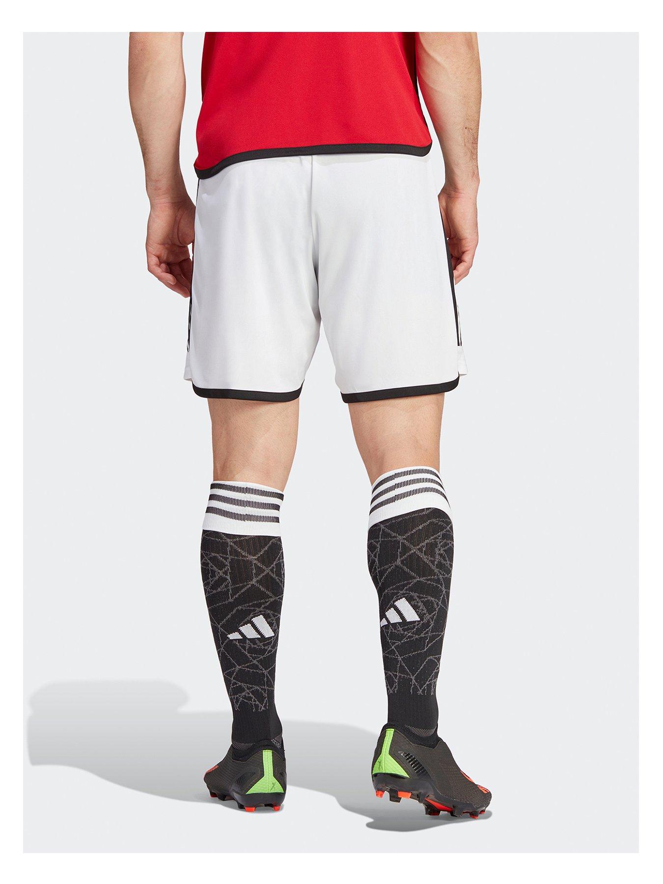 adidas soccer shorts logo on back