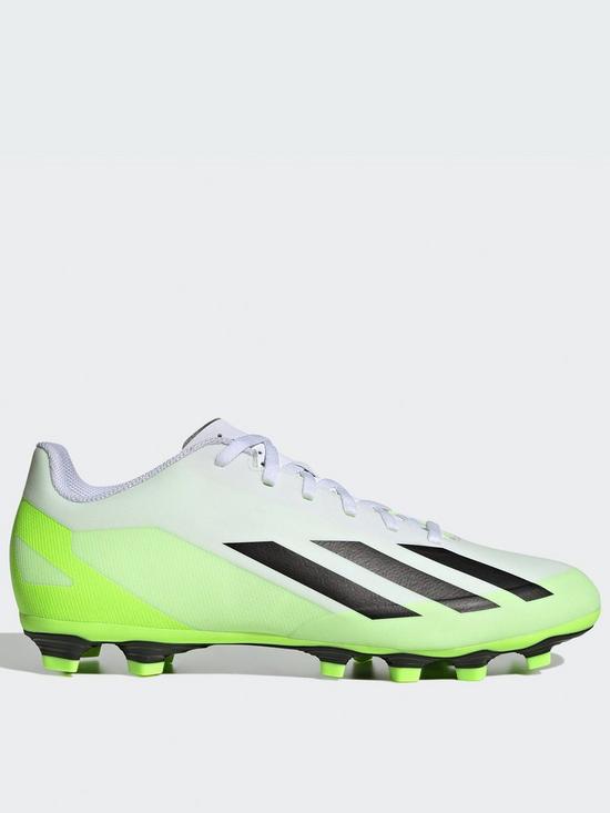 front image of adidas-mens-x-speed-form4-firm-ground-football-boot-white