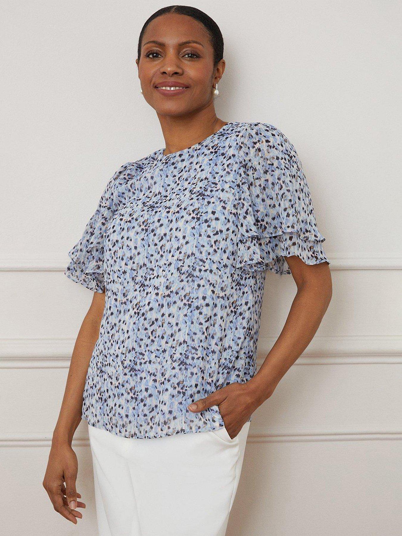 Wallis Ruffle Sleeve Blouse Ivory littlewoods
